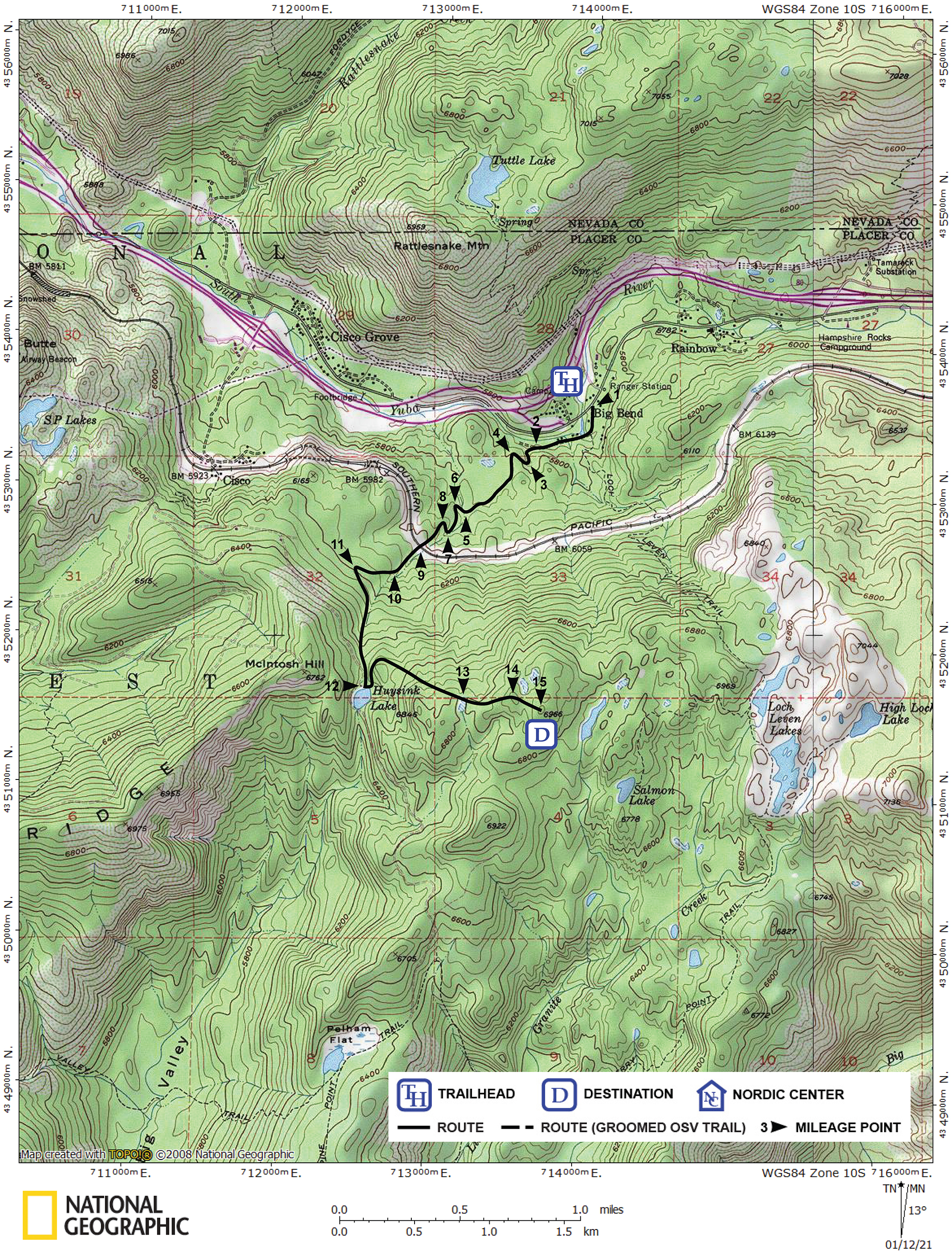 Print version of map for tour