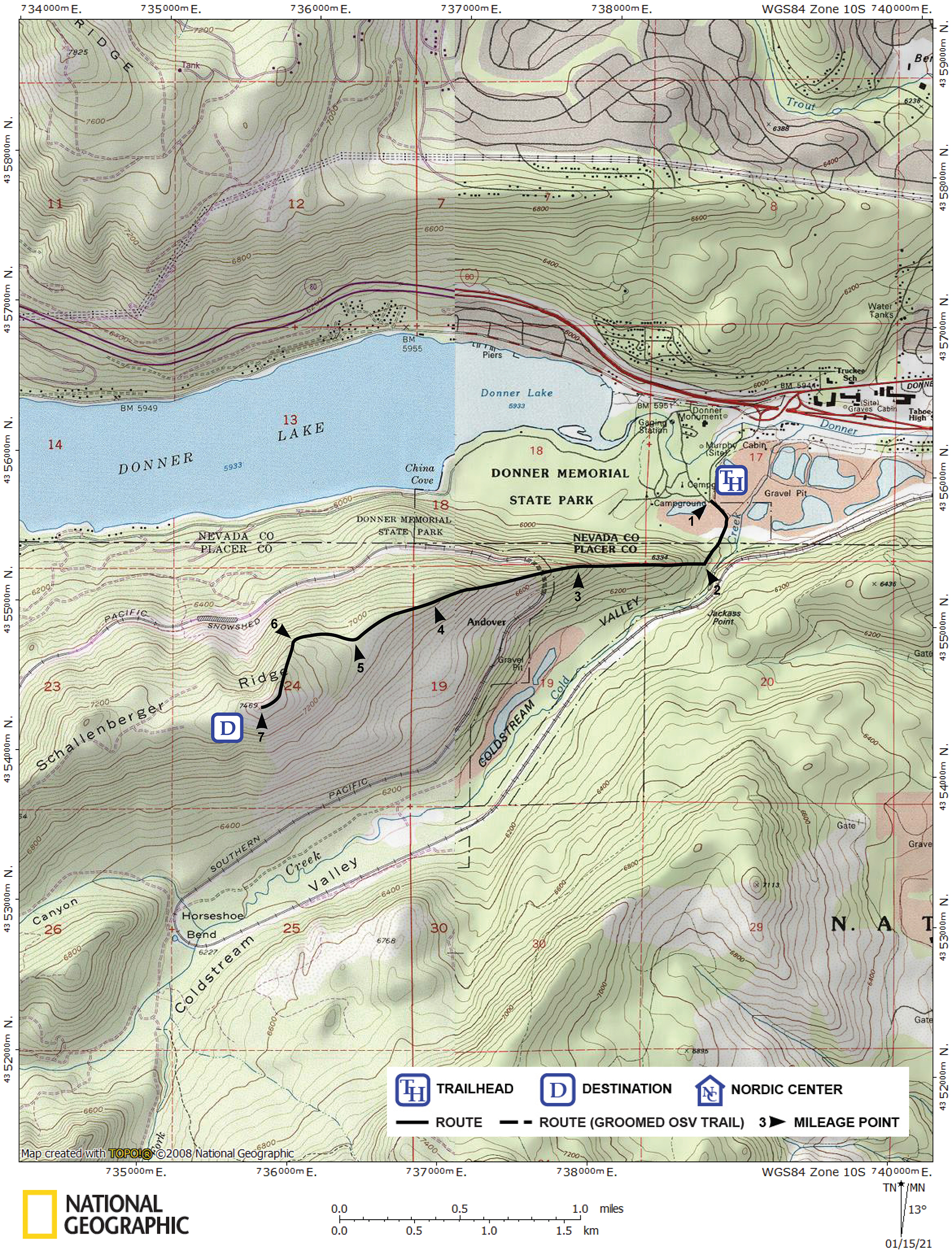 Print version of map for tour