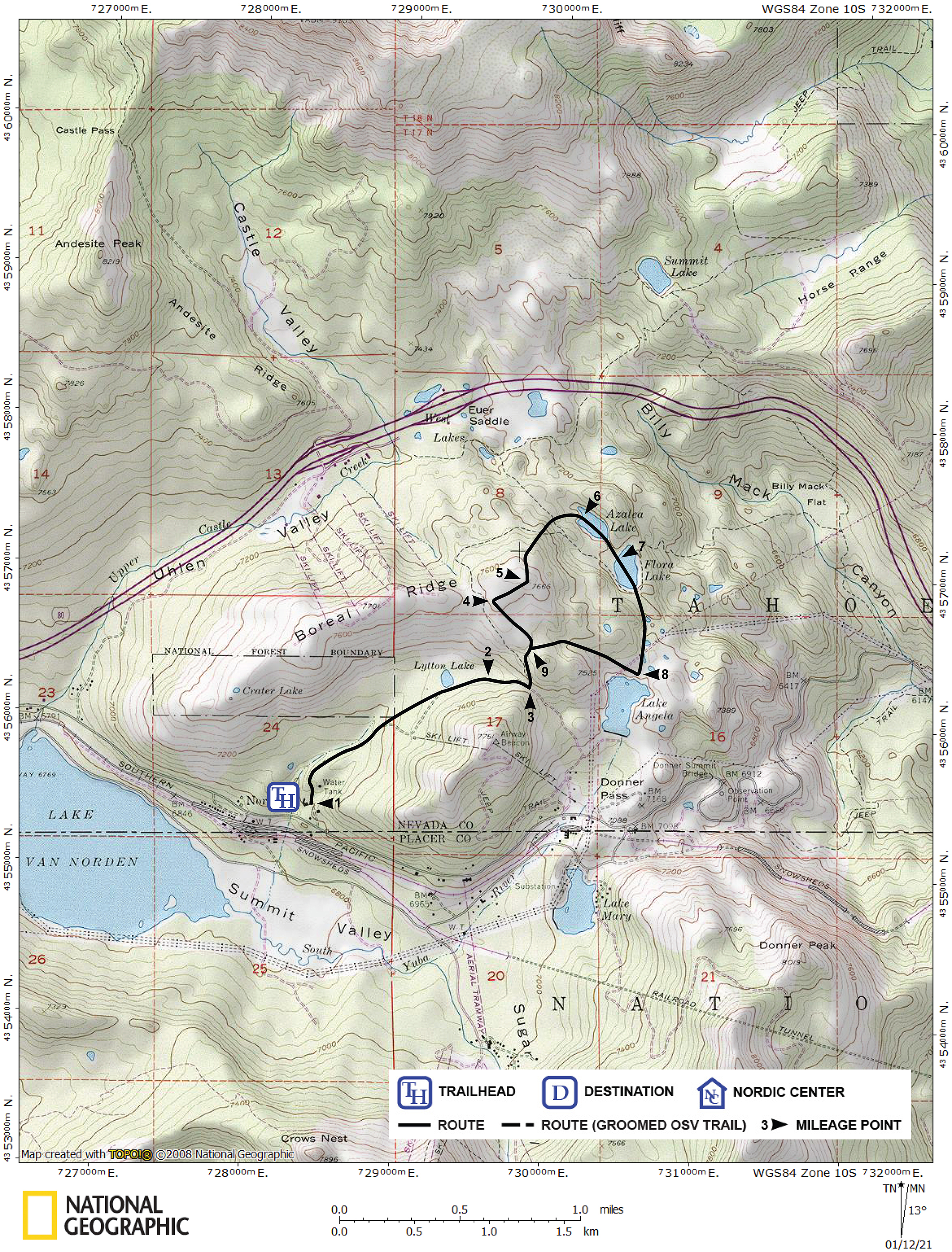 Print version of map for tour