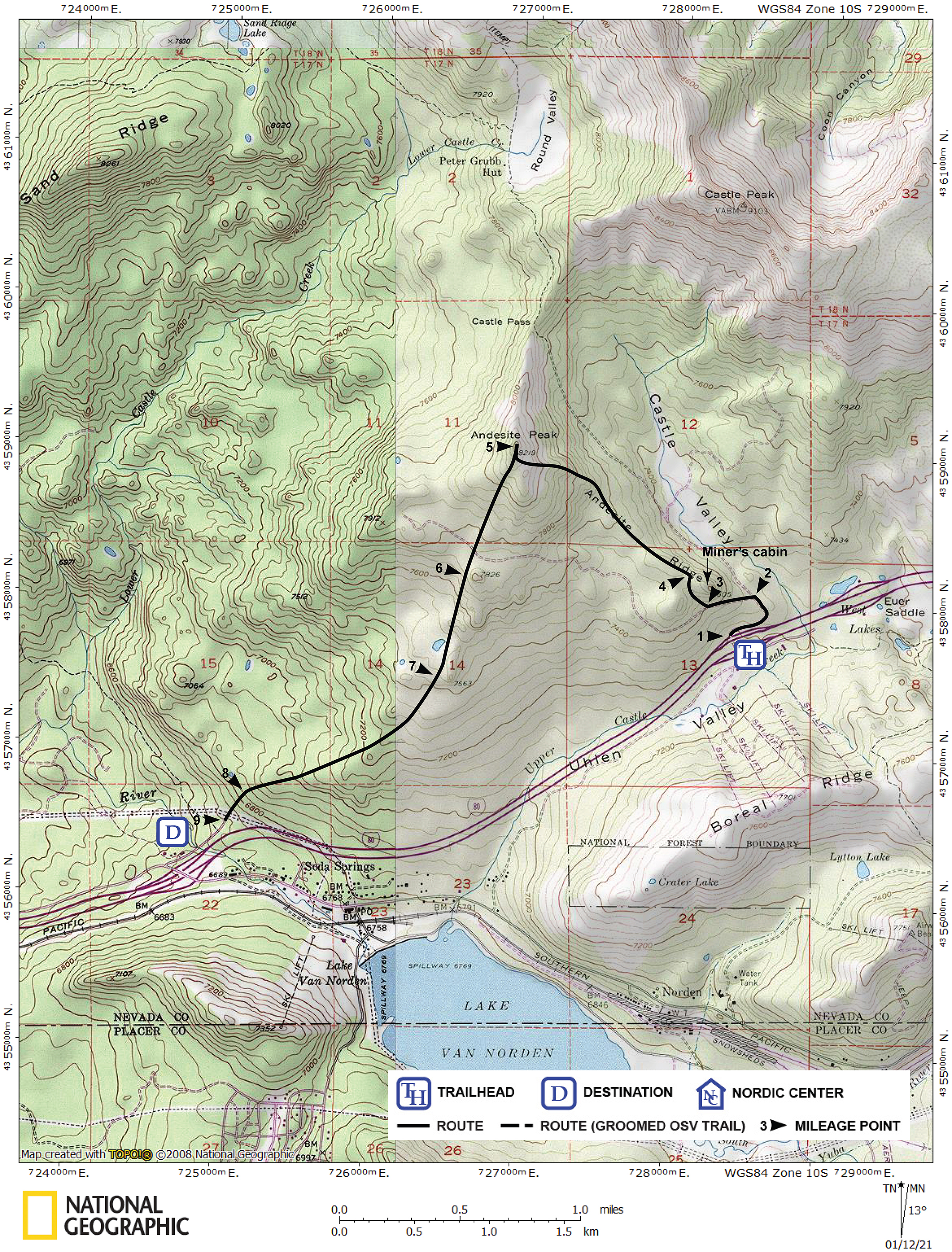 Print version of map for tour