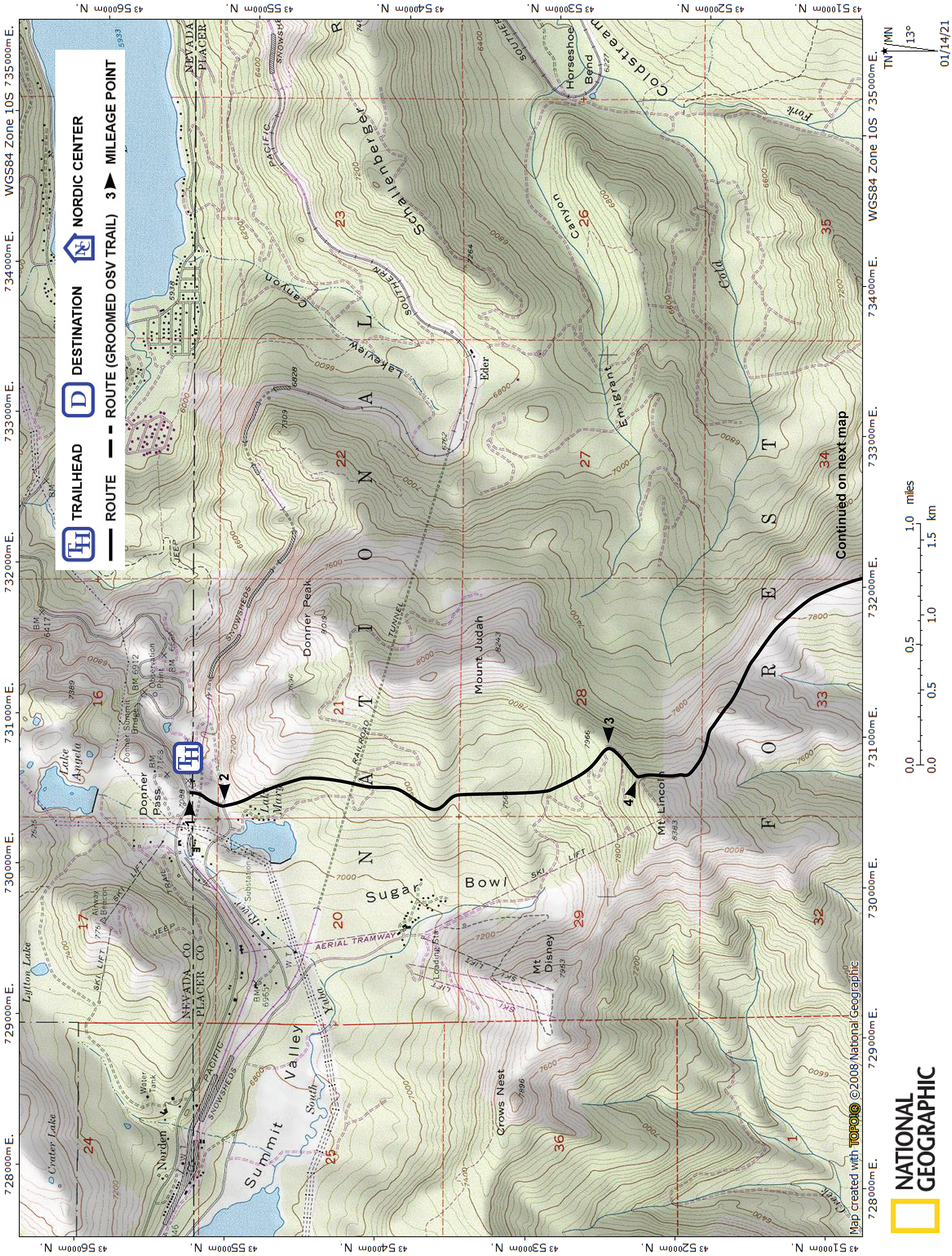 Print version of map for tour