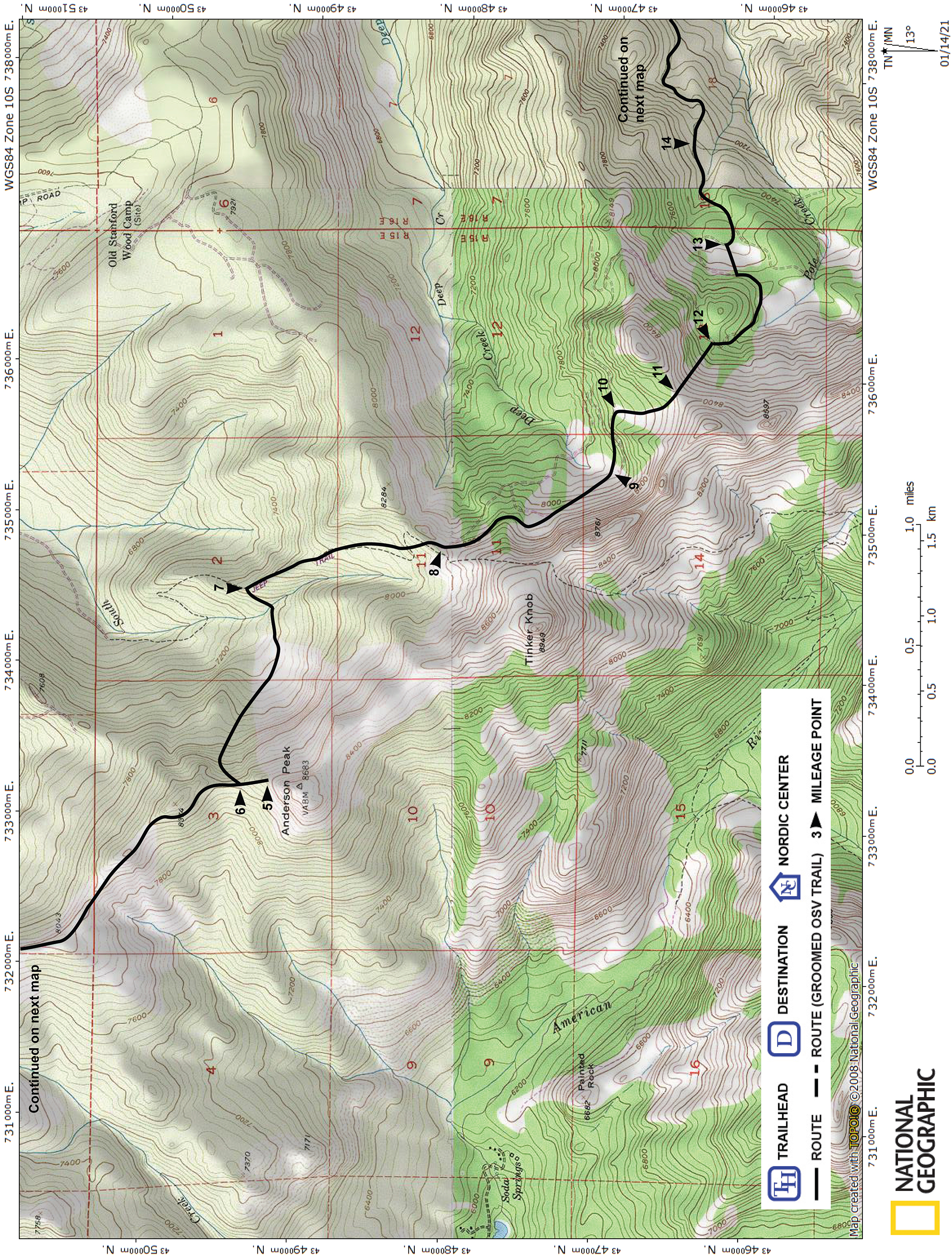 Print version of map for tour