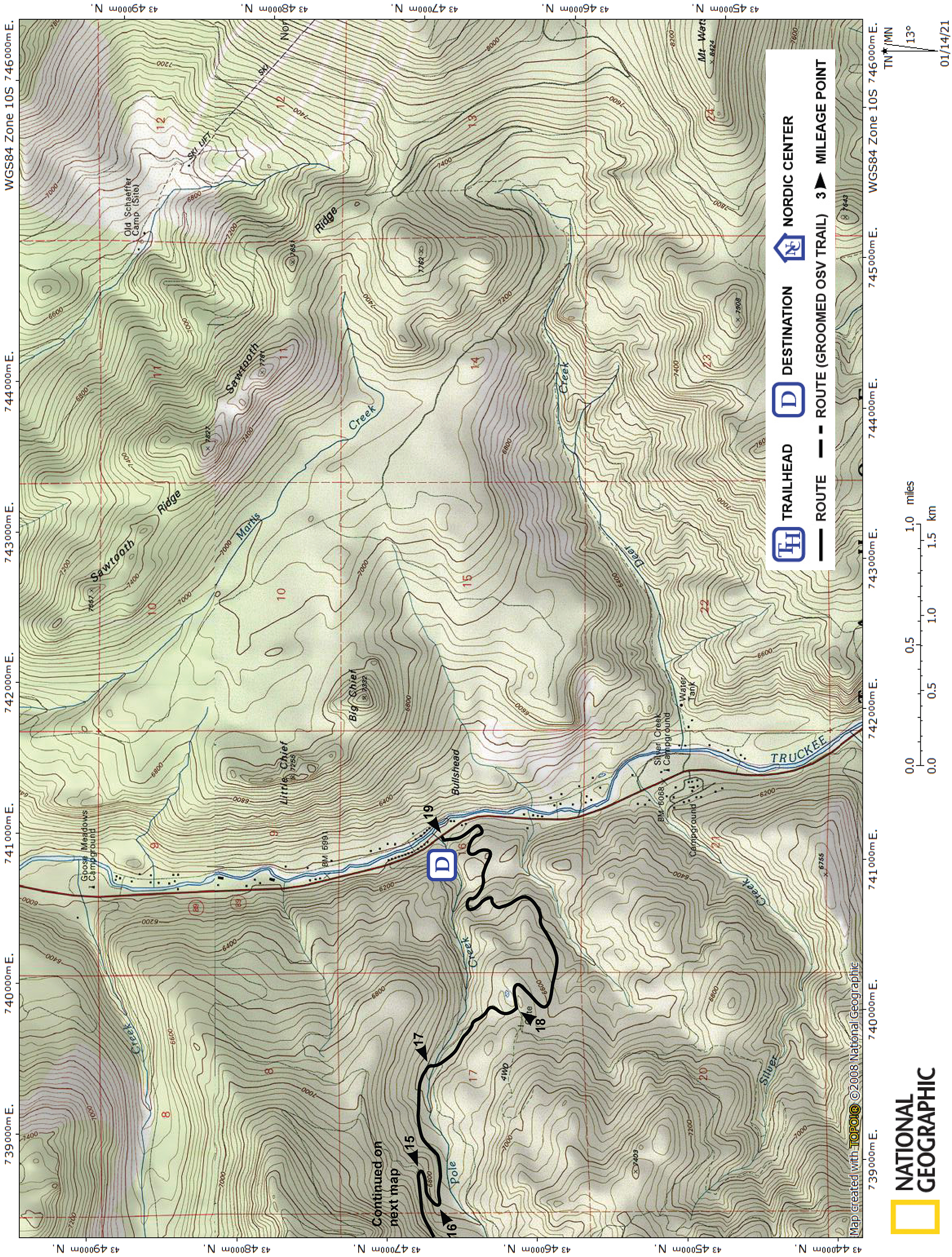 Print version of map for tour