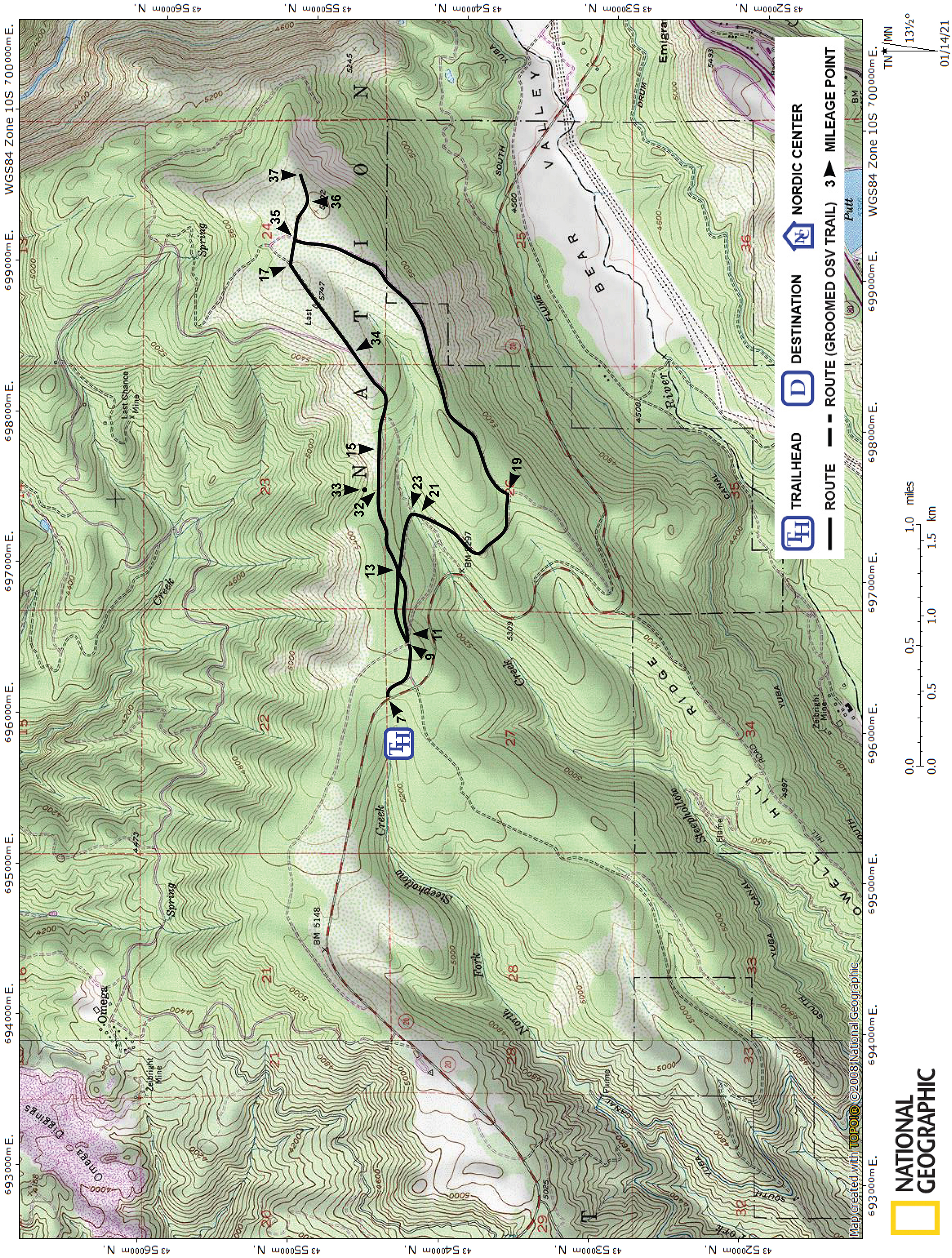 Print version of map for tour