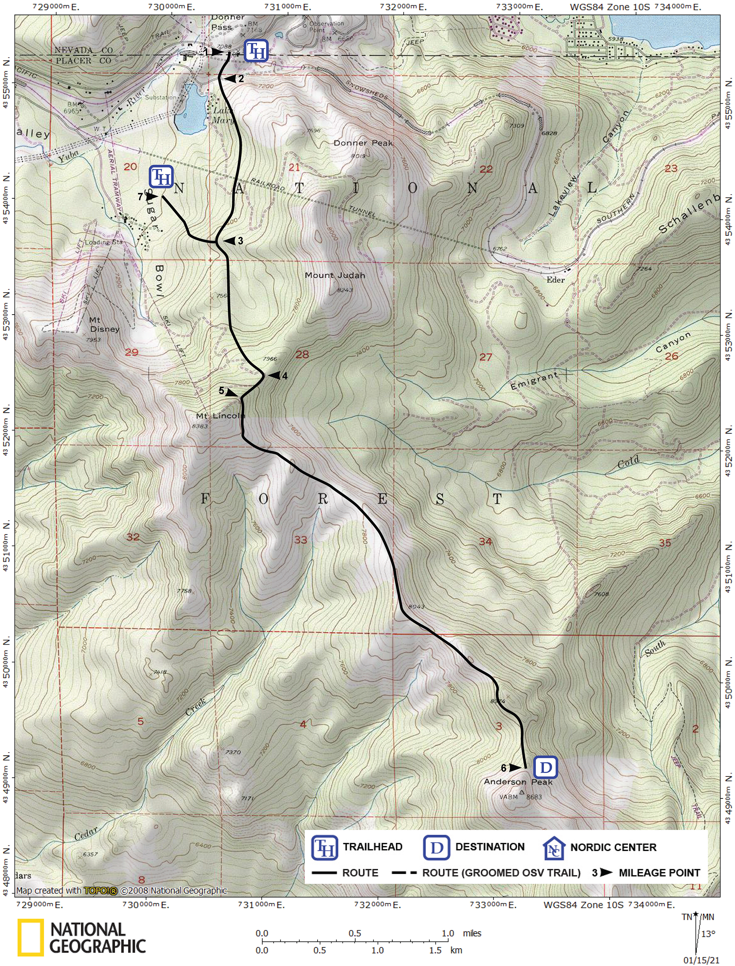 Print version of map for tour