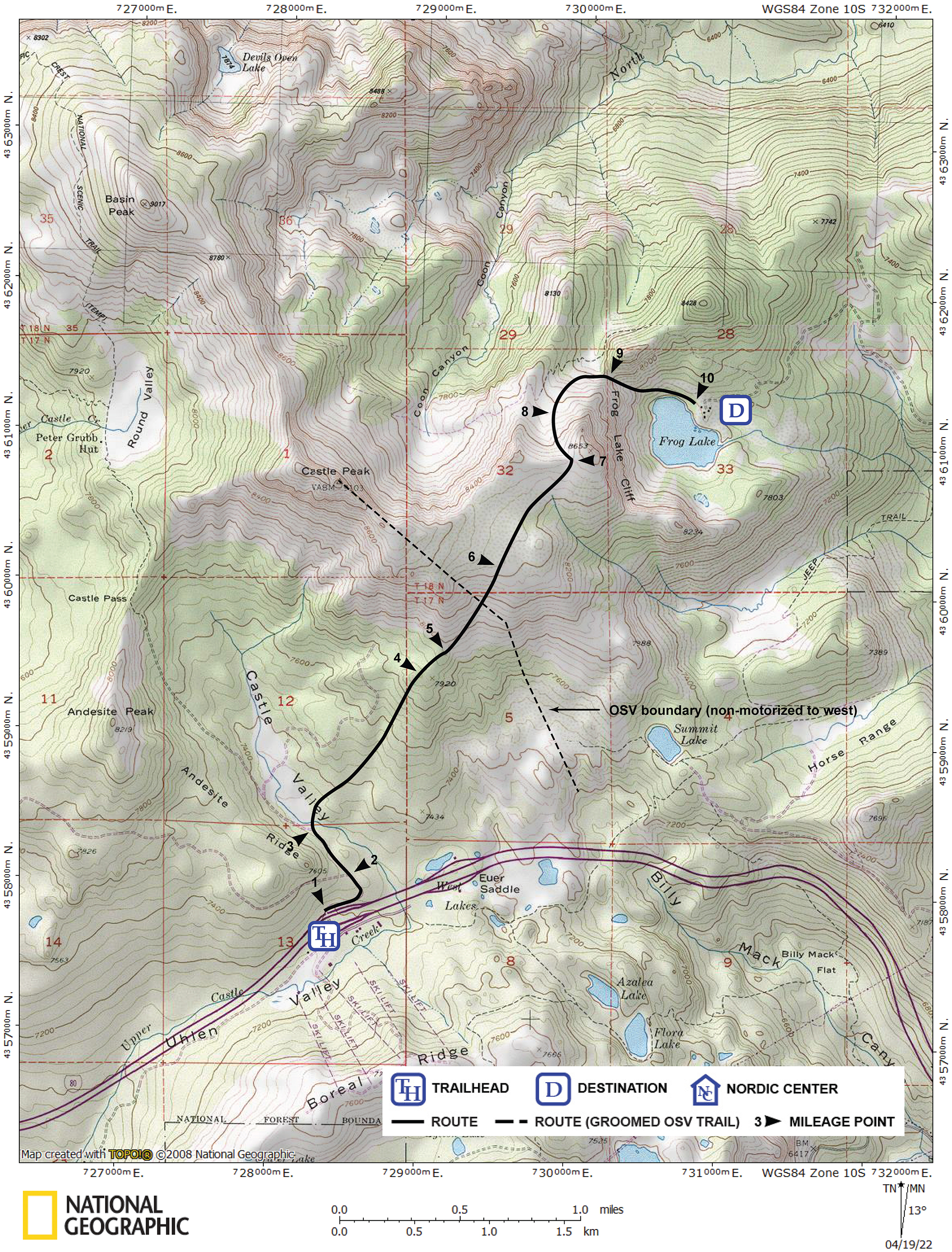 Print version of map for tour