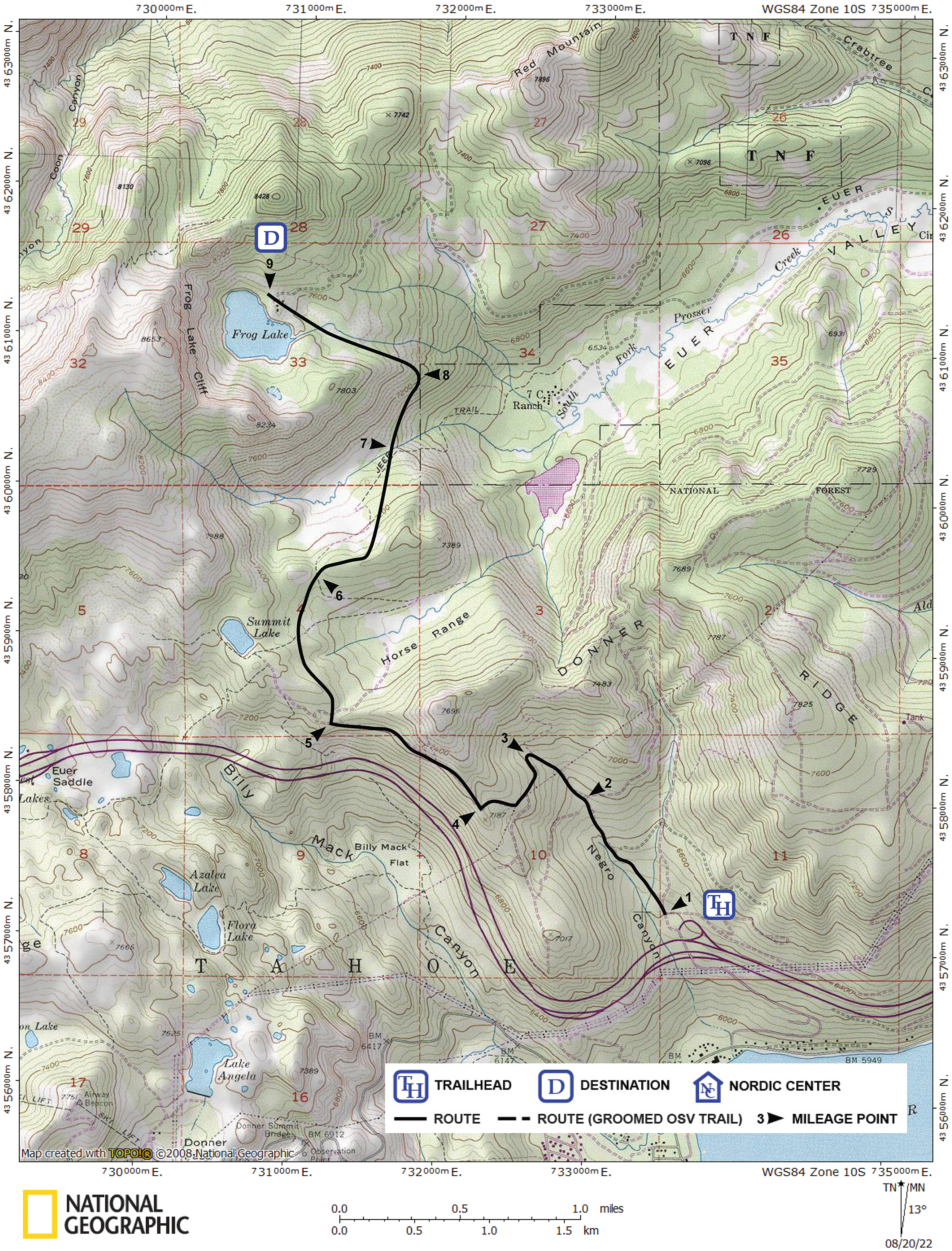 Print version of map for tour