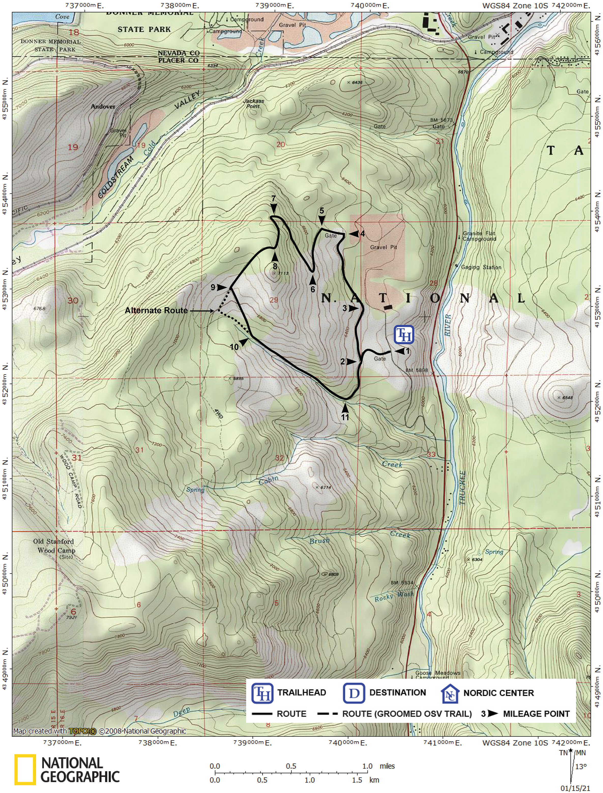Print version of map for tour