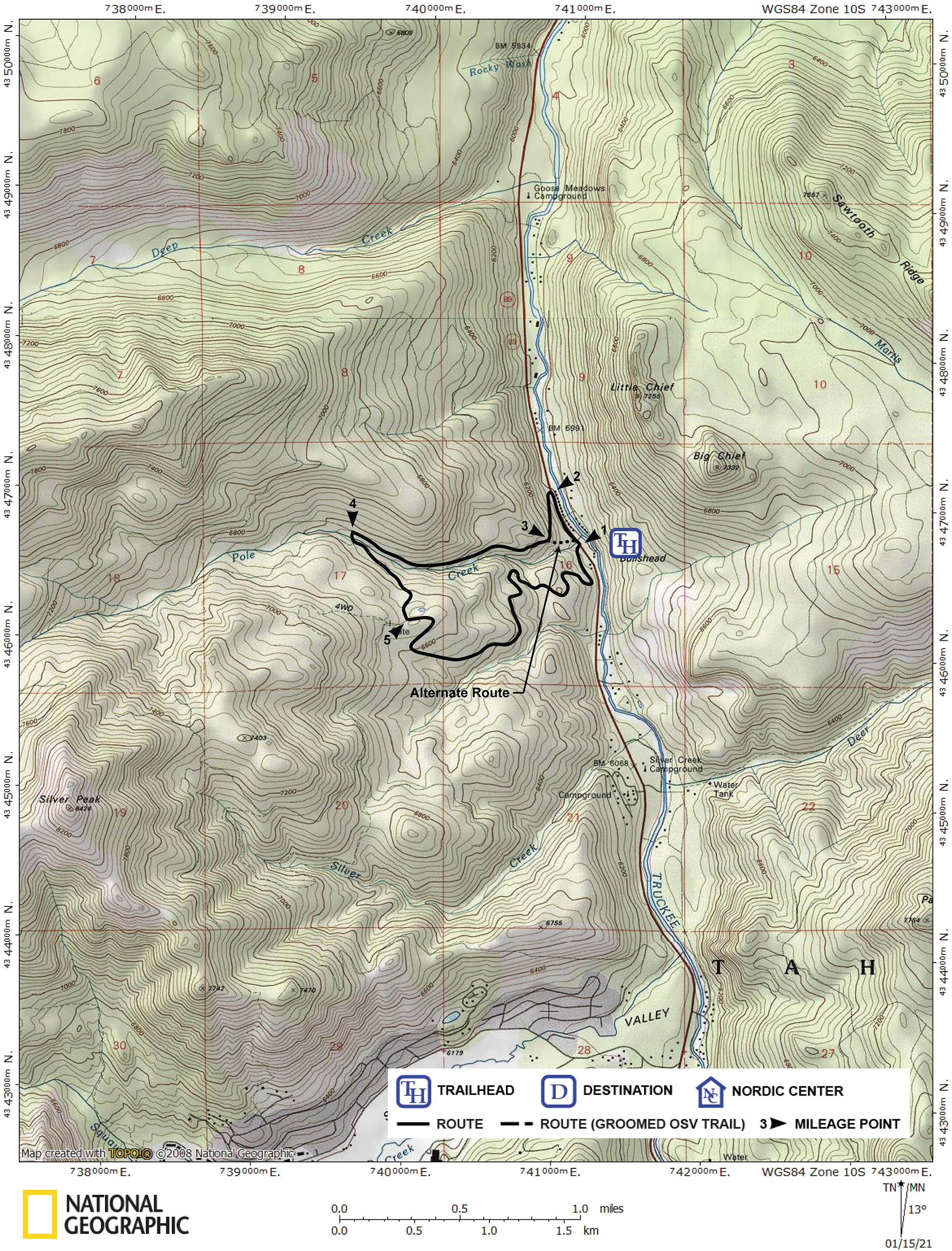 Print version of map for tour