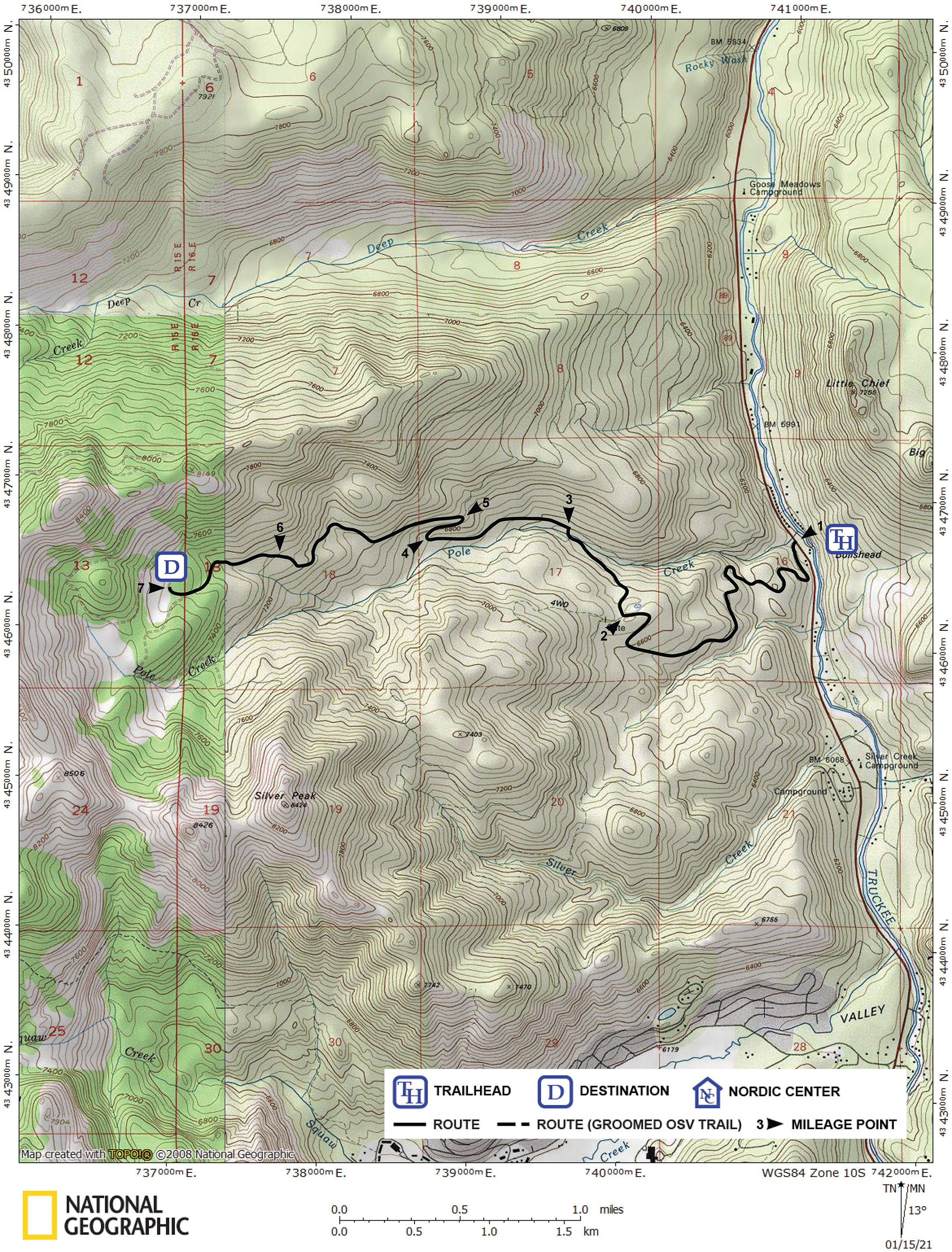 Print version of map for tour