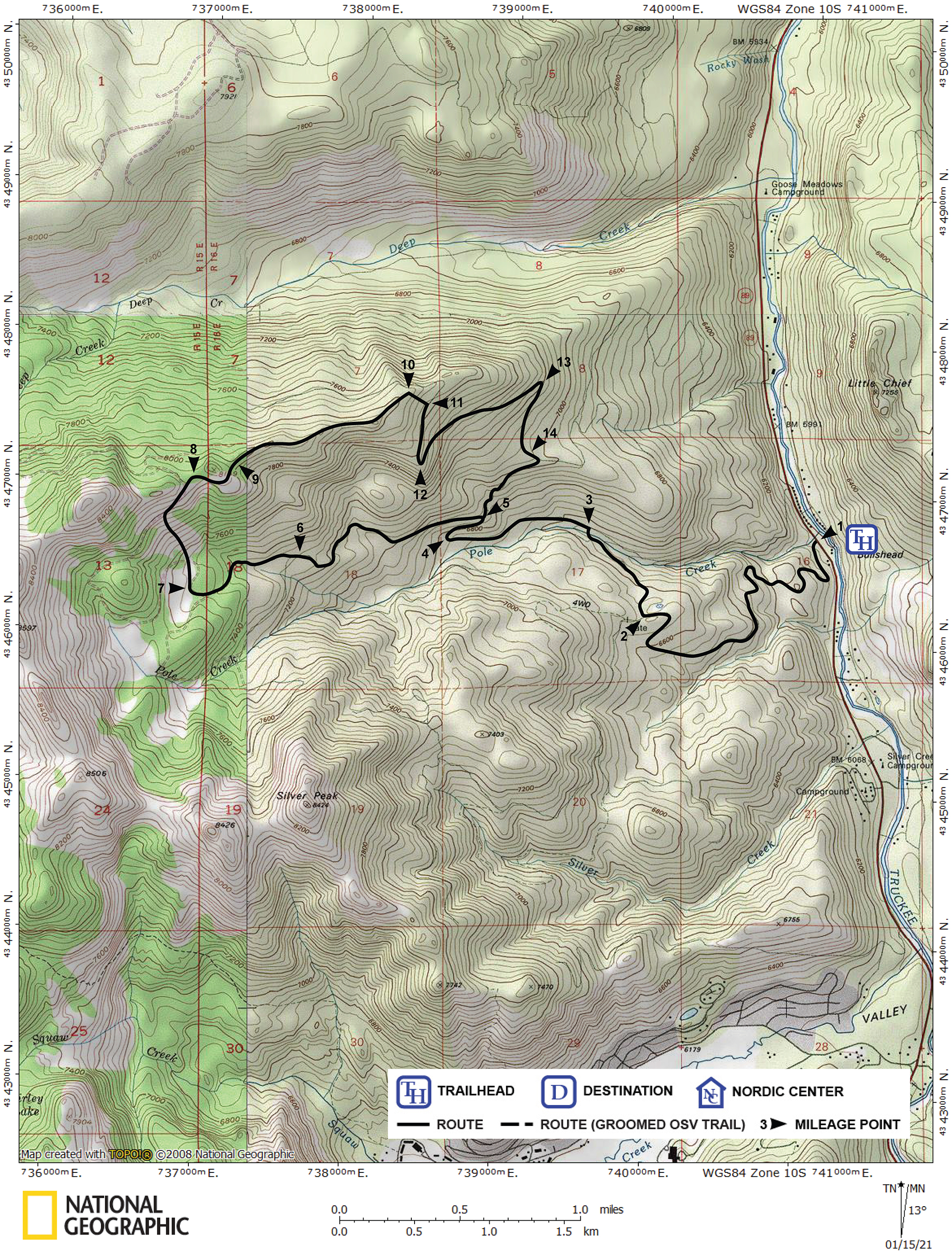 Print version of map for tour