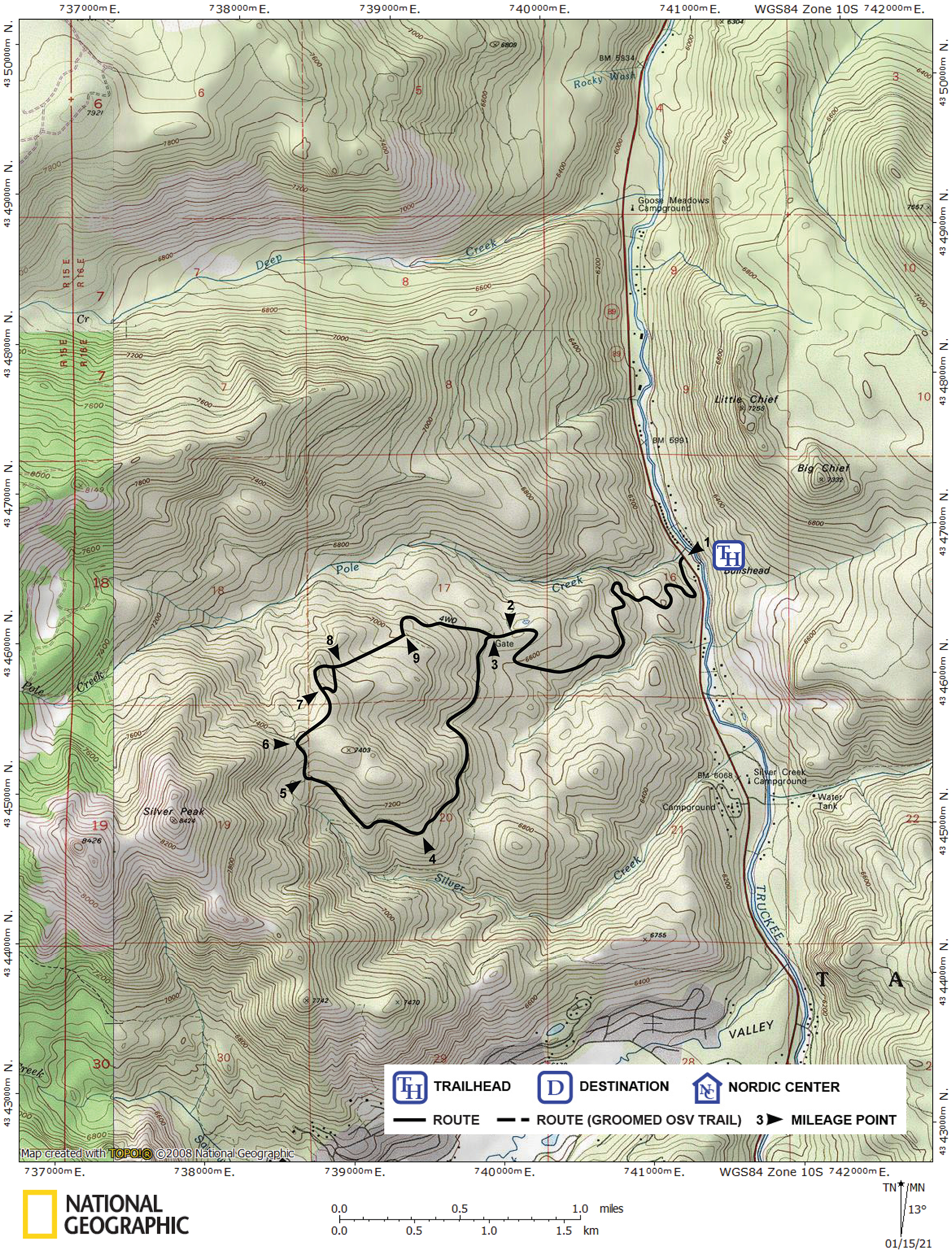 Print version of map for tour