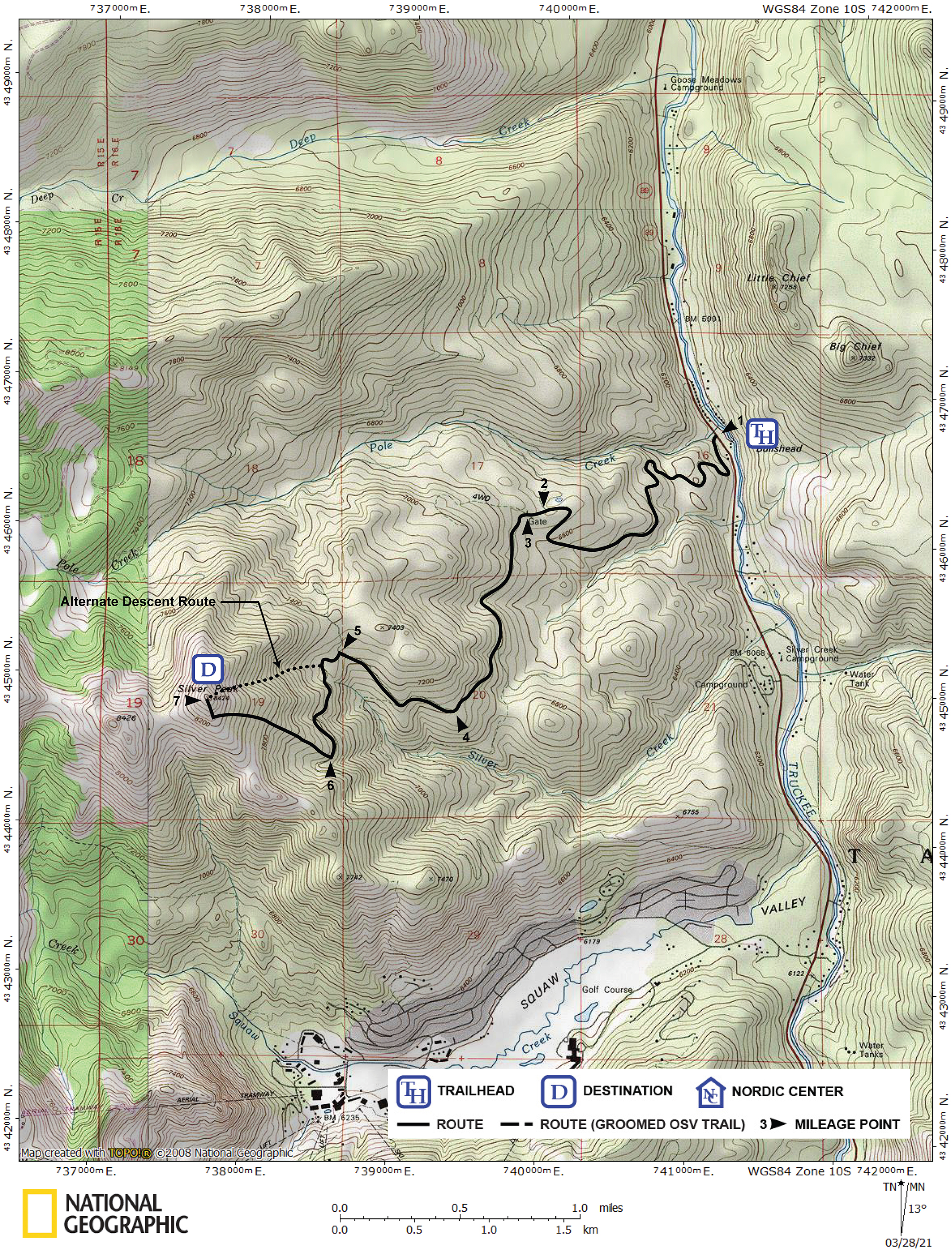 Print version of map for tour