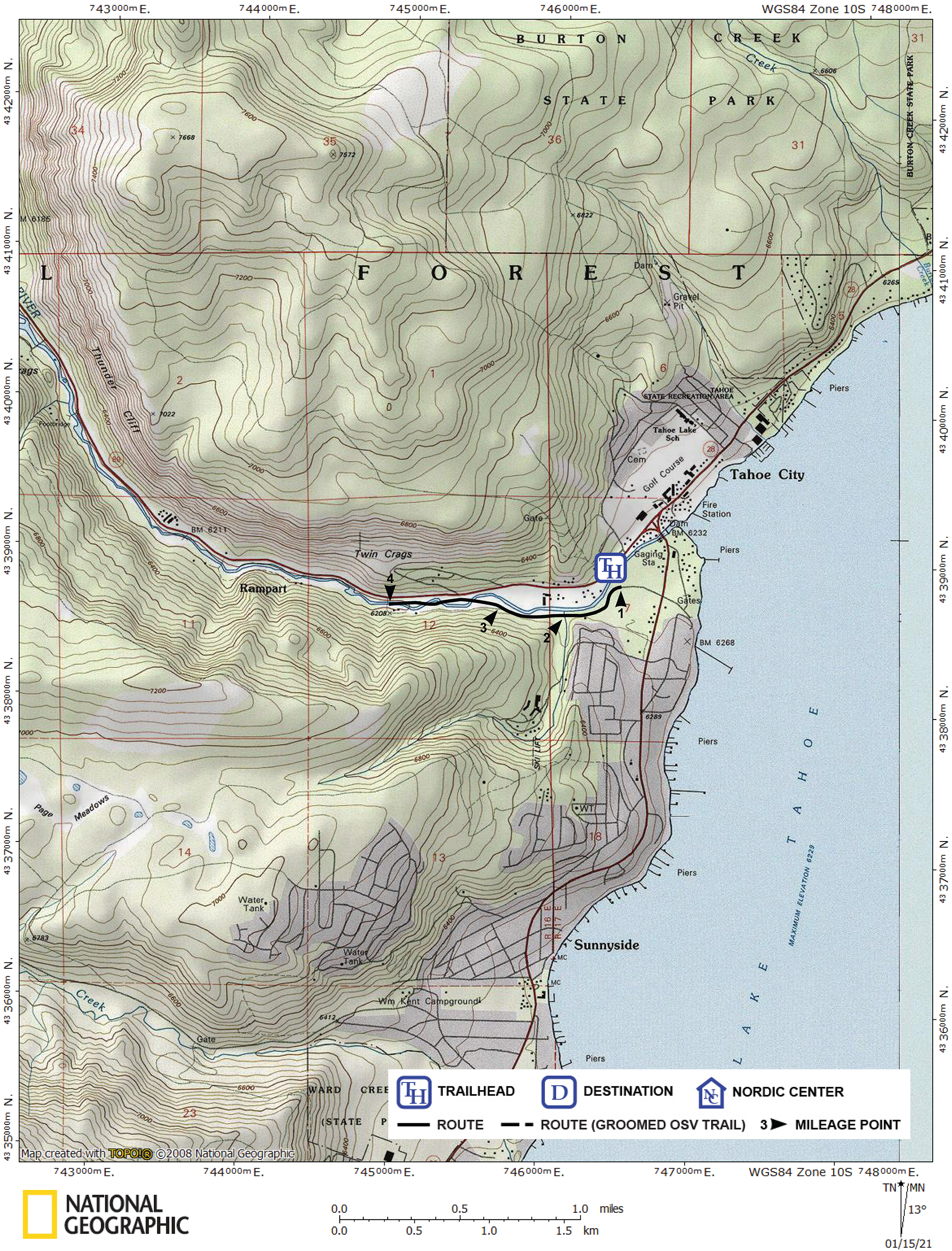 Print version of map for tour