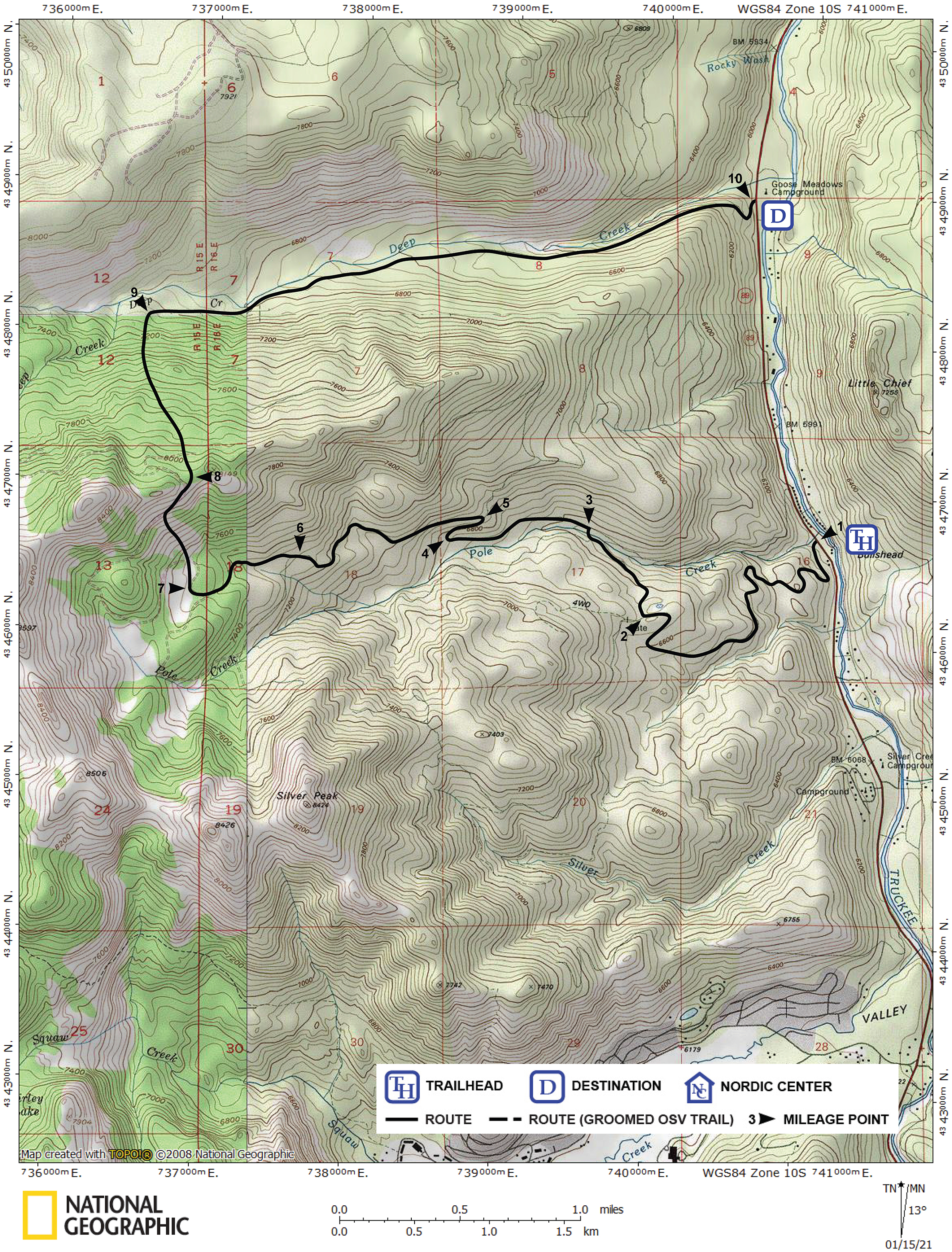 Print version of map for tour