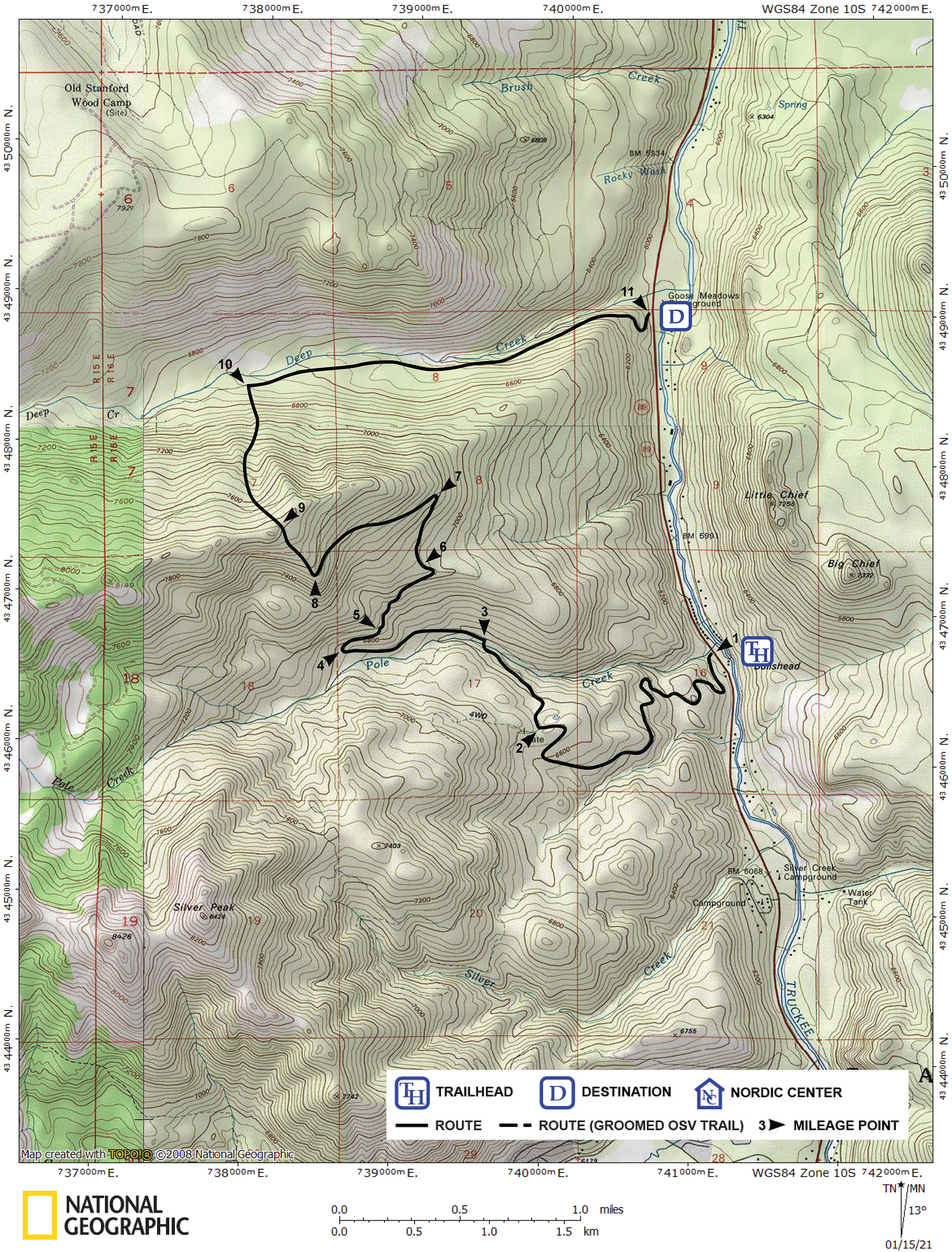 Print version of map for tour