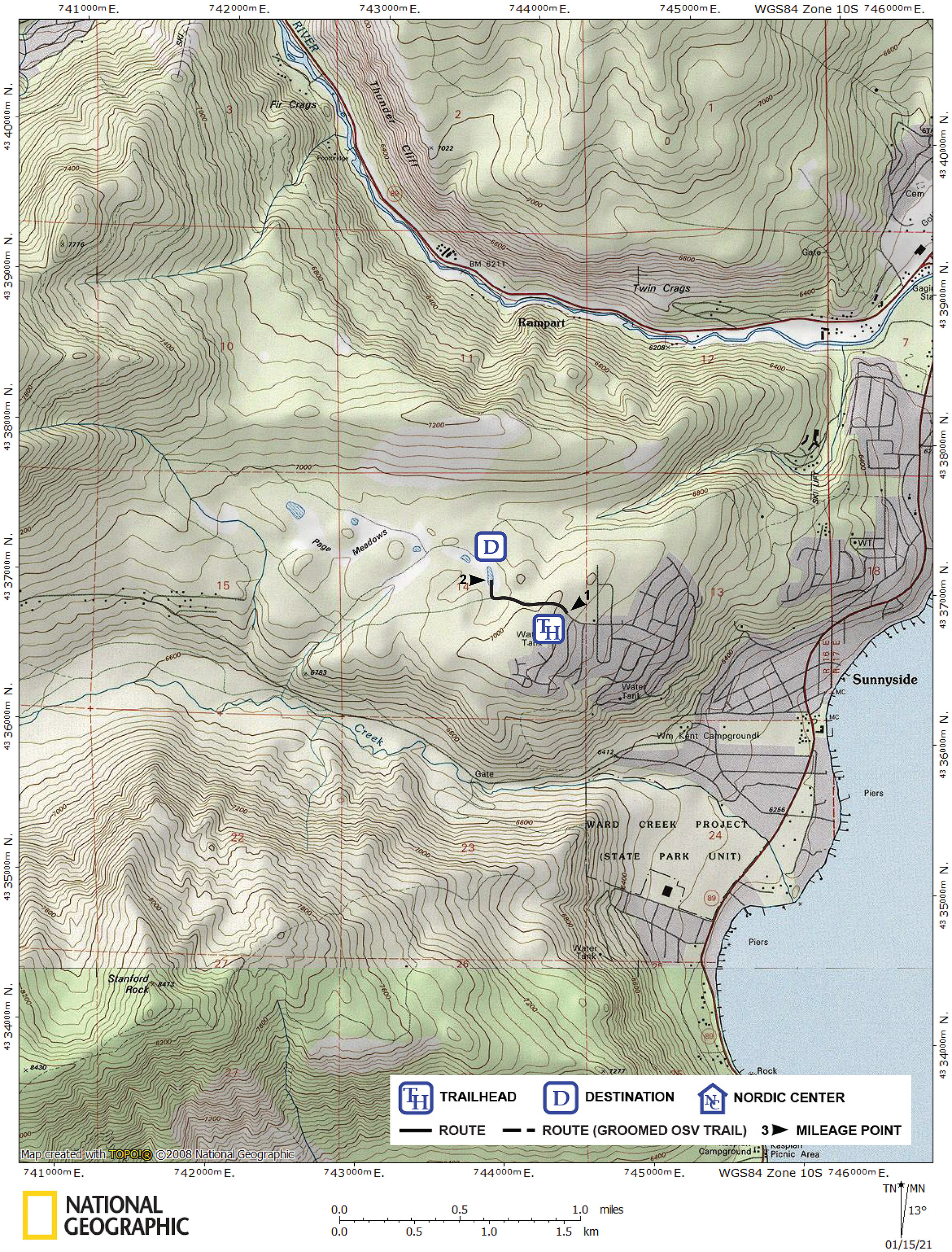 Print version of map for tour