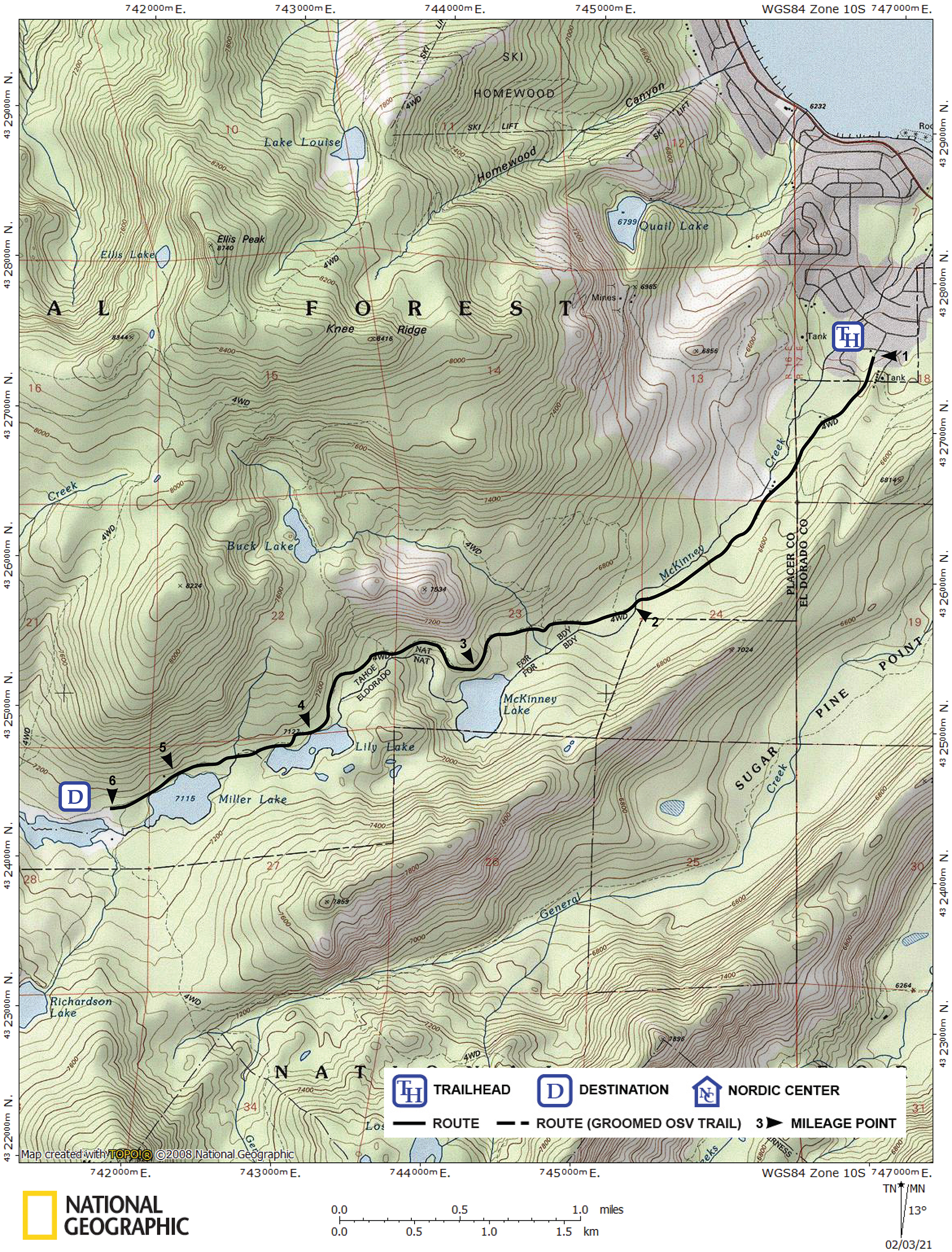 Print version of map for tour