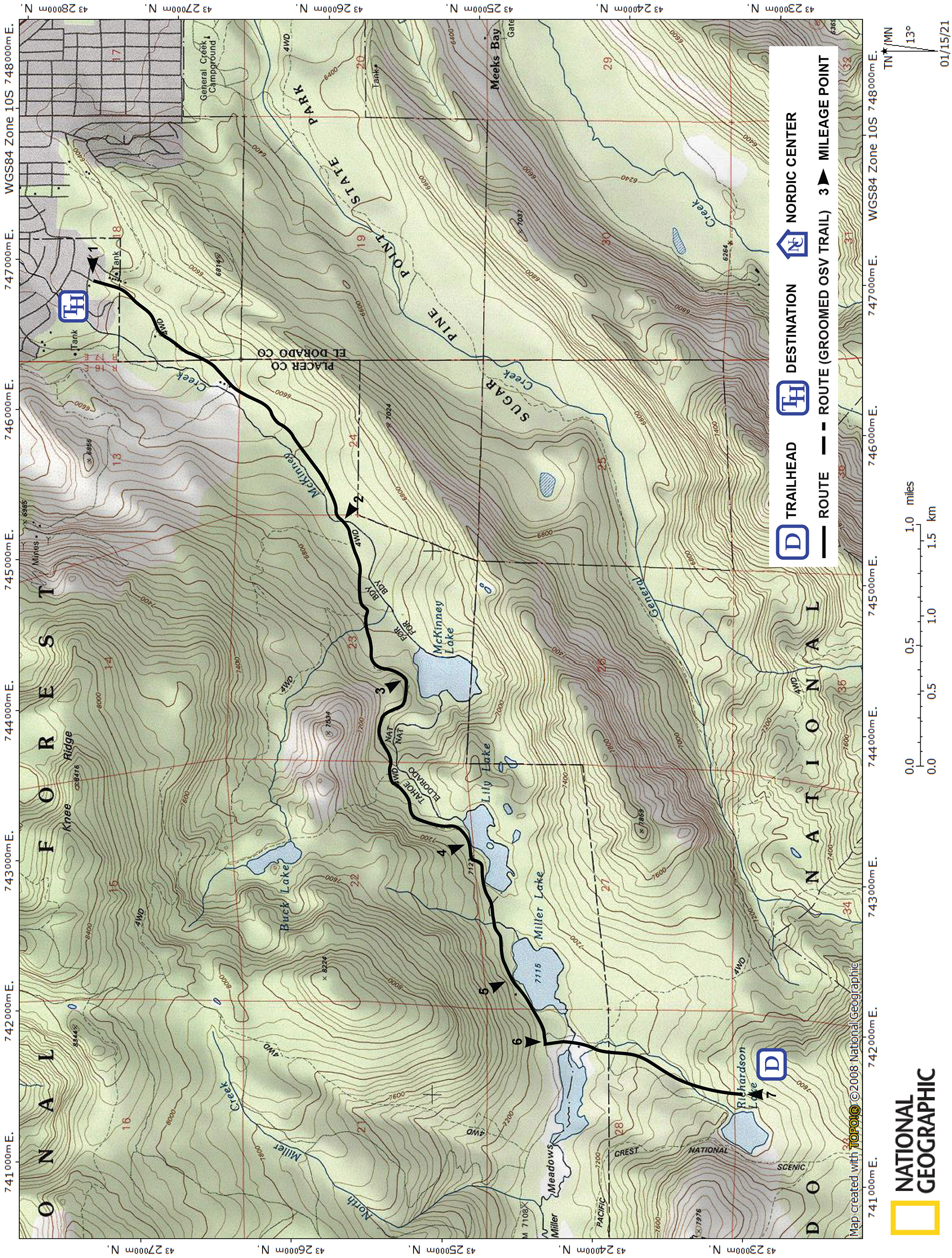 Print version of map for tour