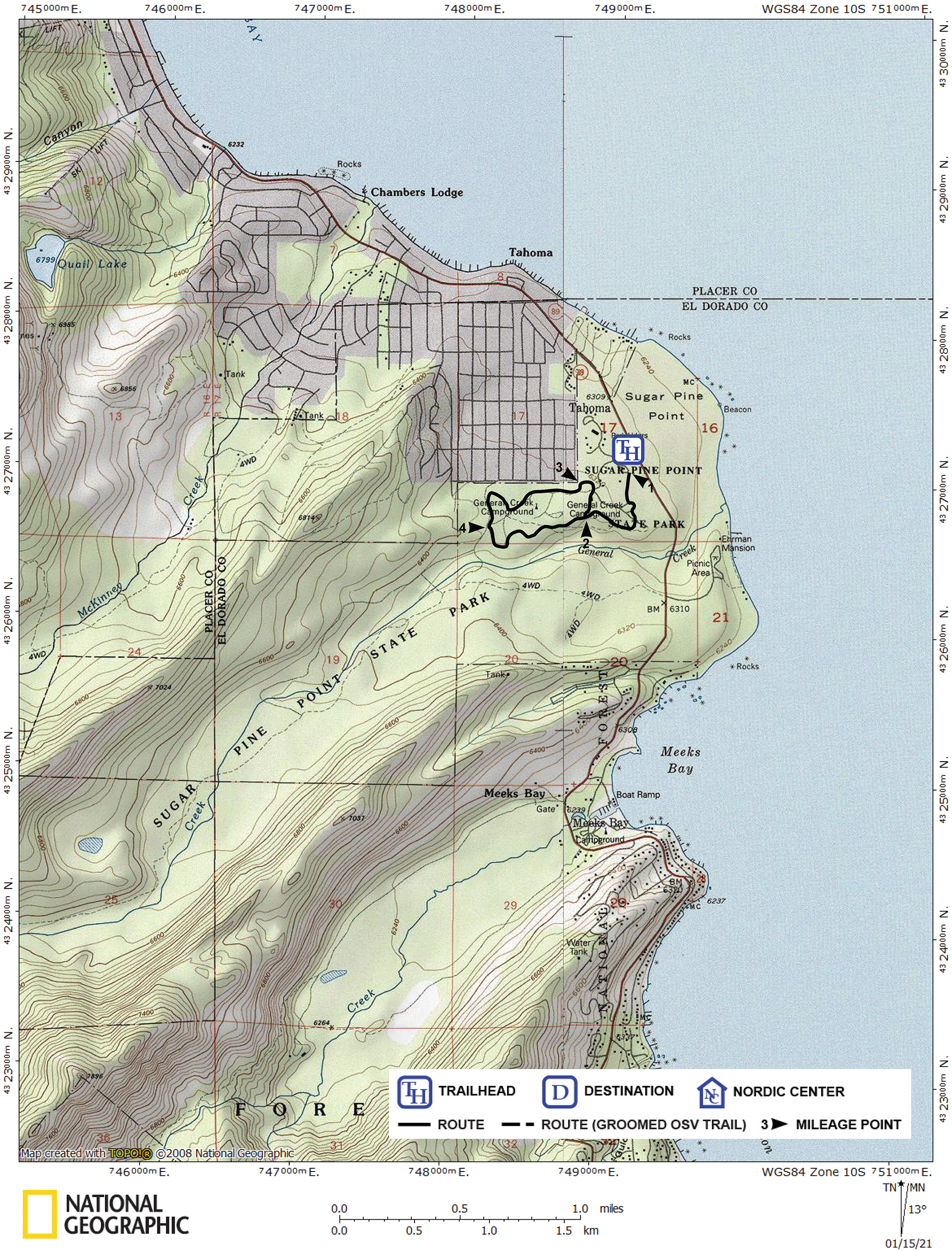 Print version of map for tour