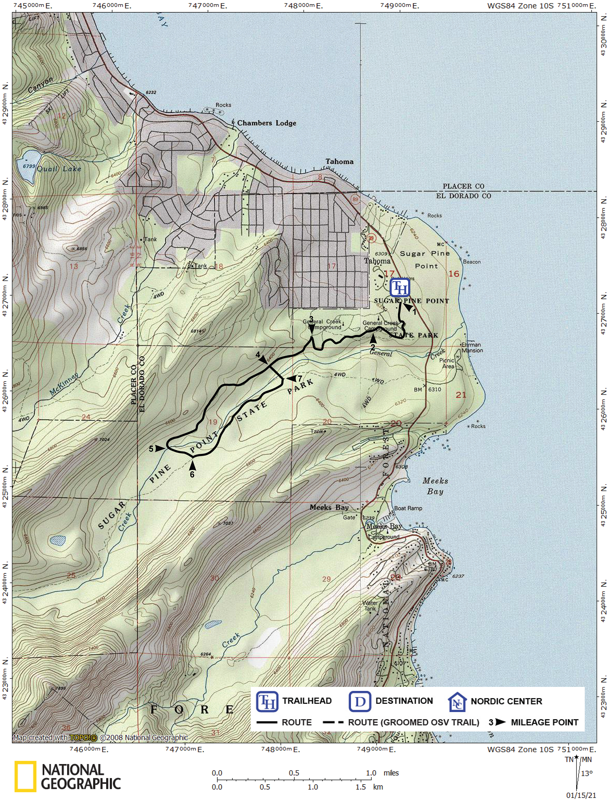 Print version of map for tour