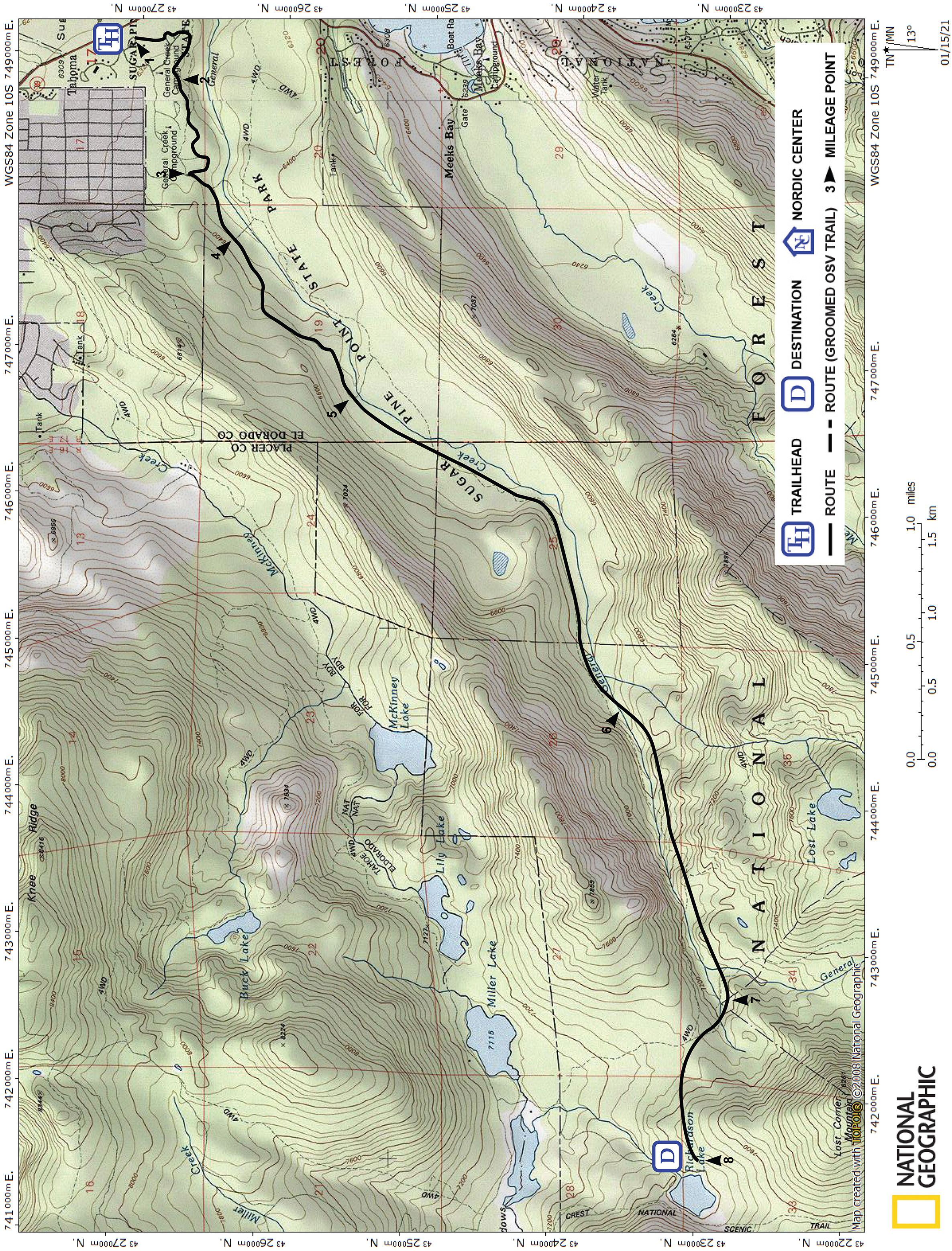 Print version of map for tour