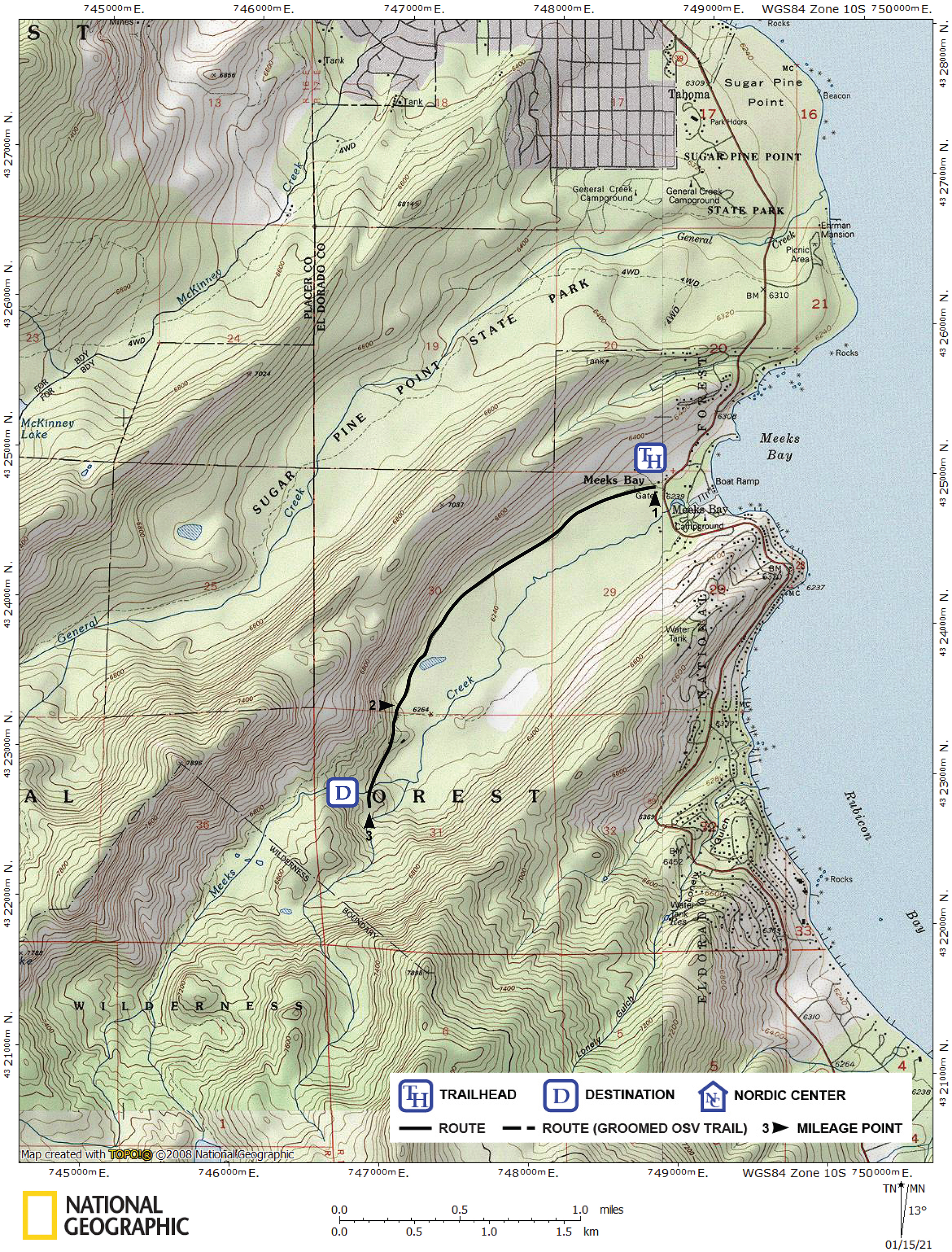 Print version of map for tour