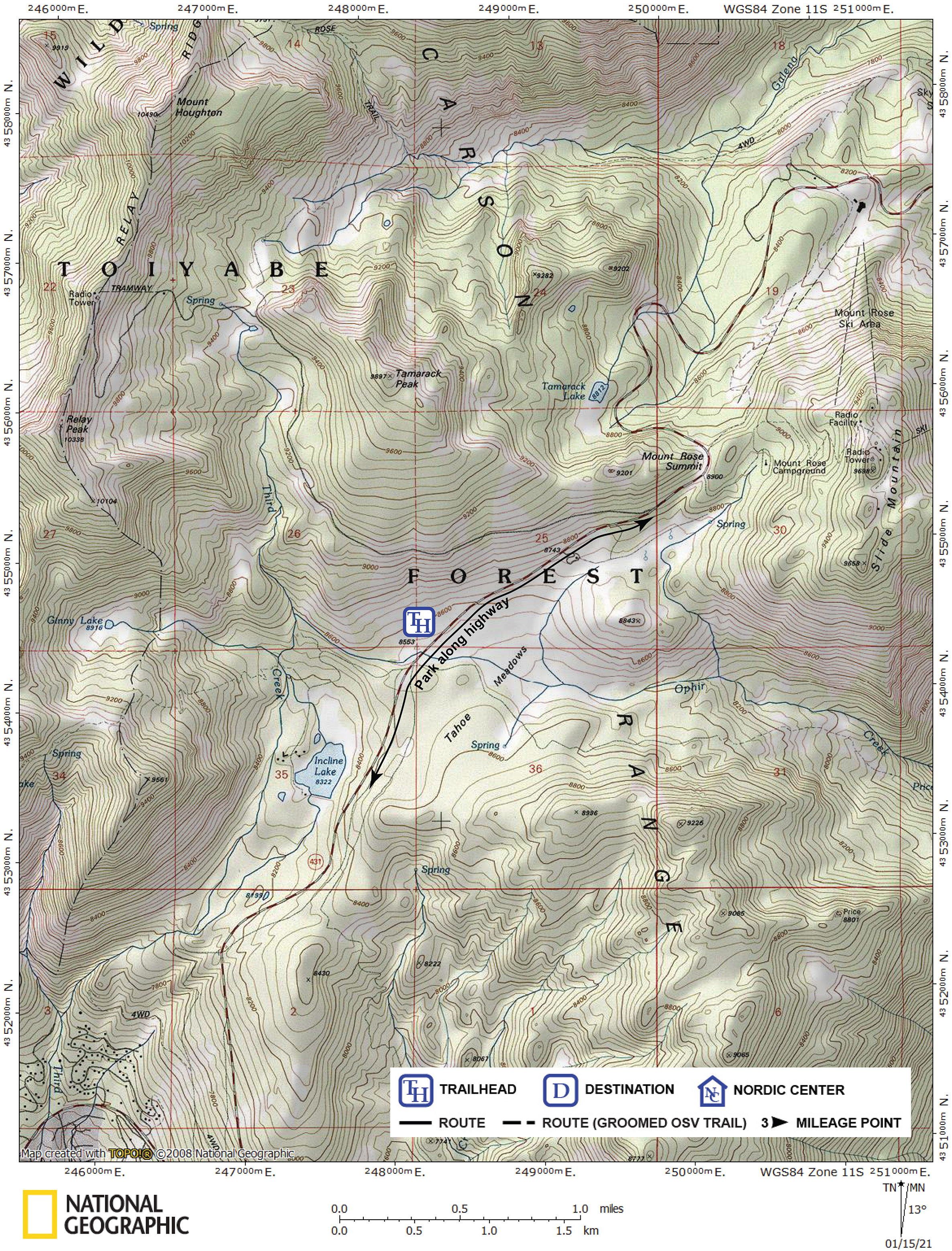 Print version of map for tour