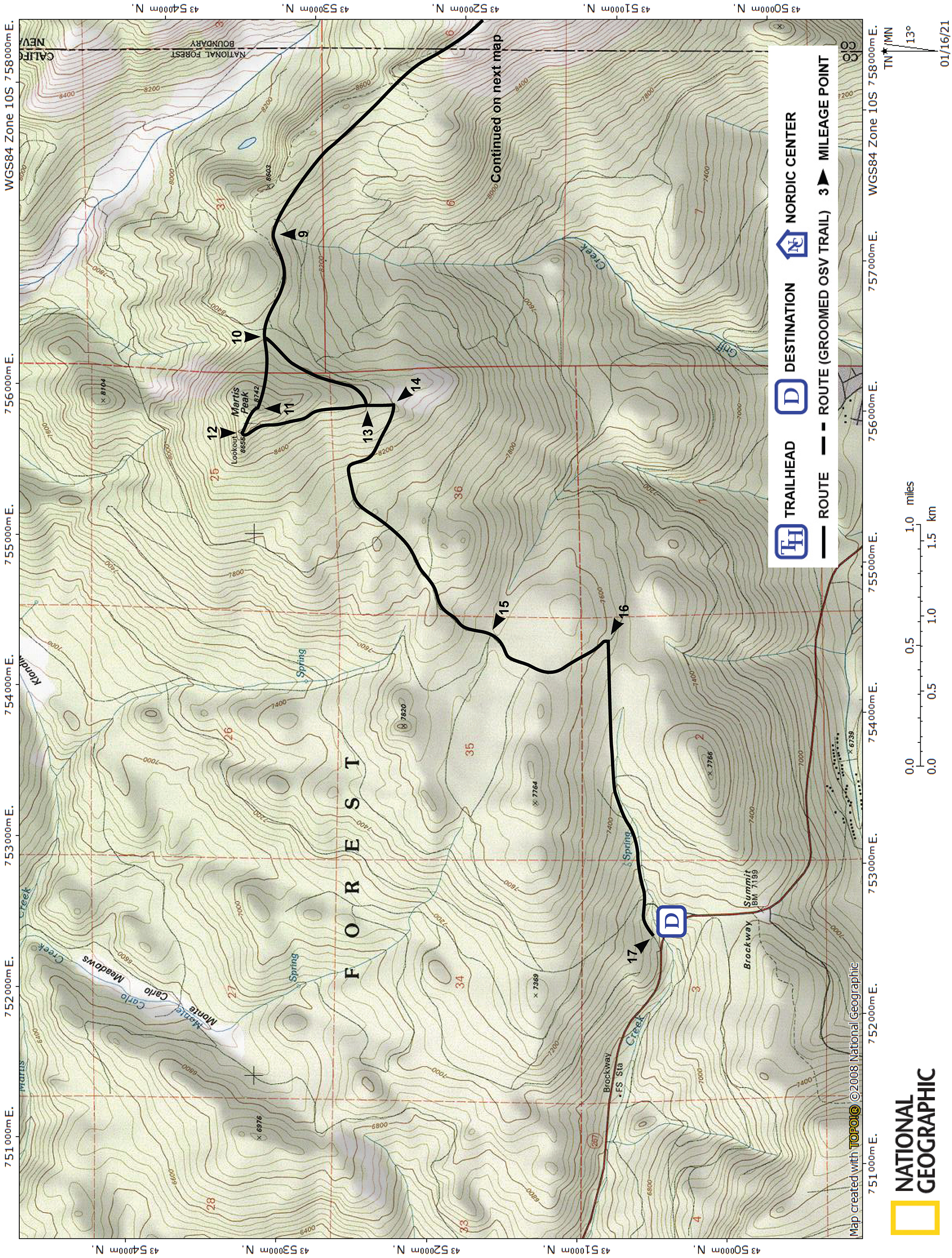 Print version of map for tour