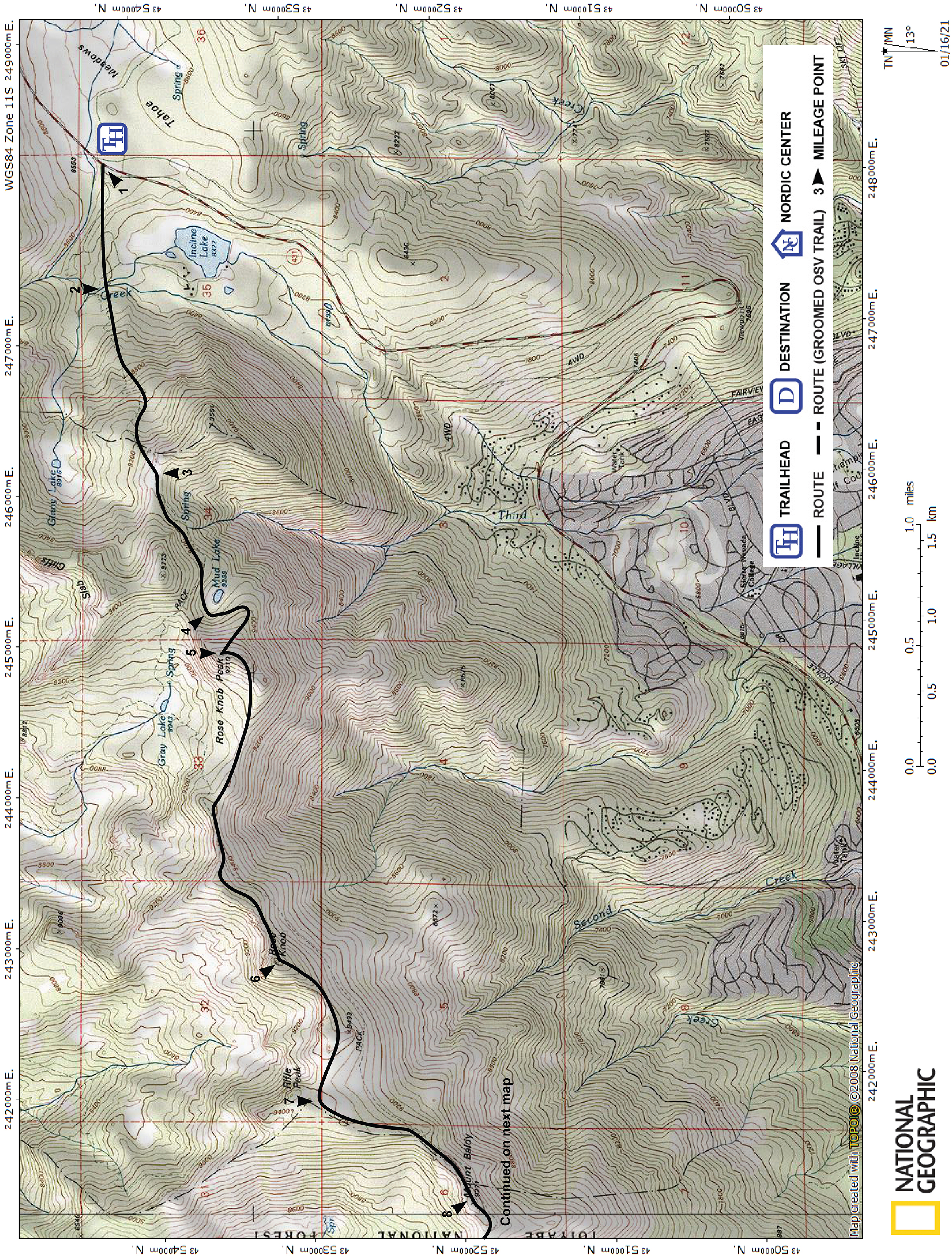Print version of map for tour