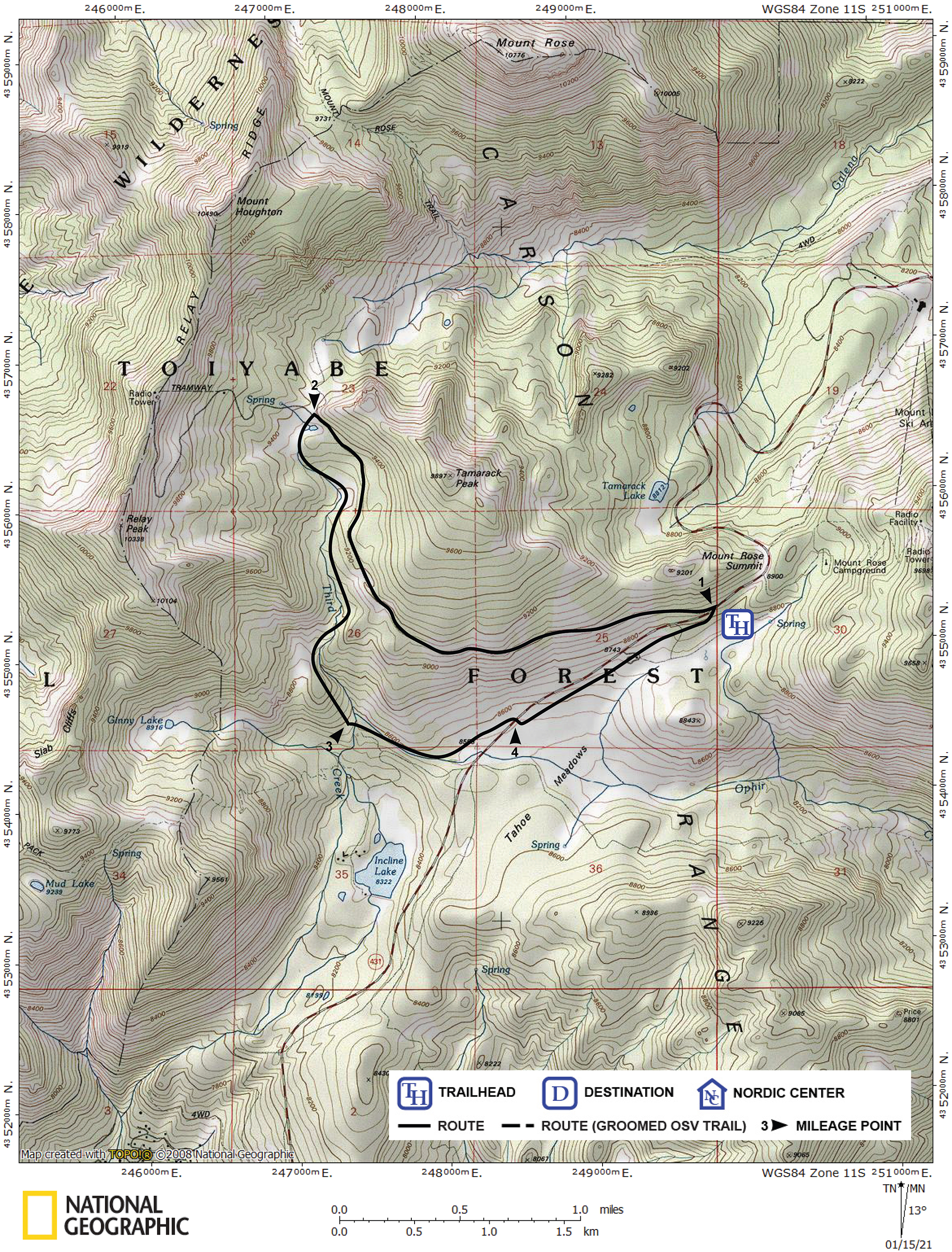 Print version of map for tour