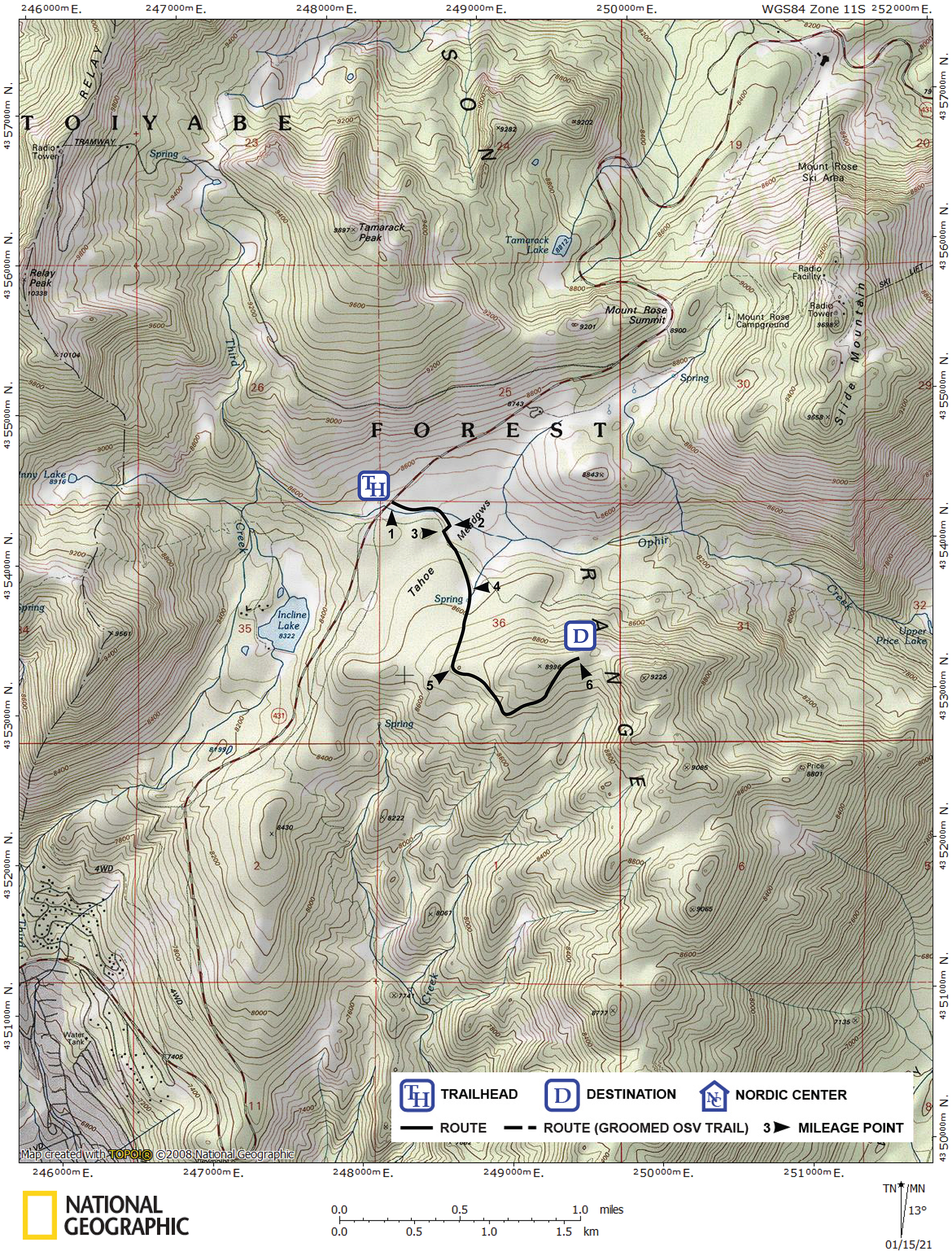 Print version of map for tour