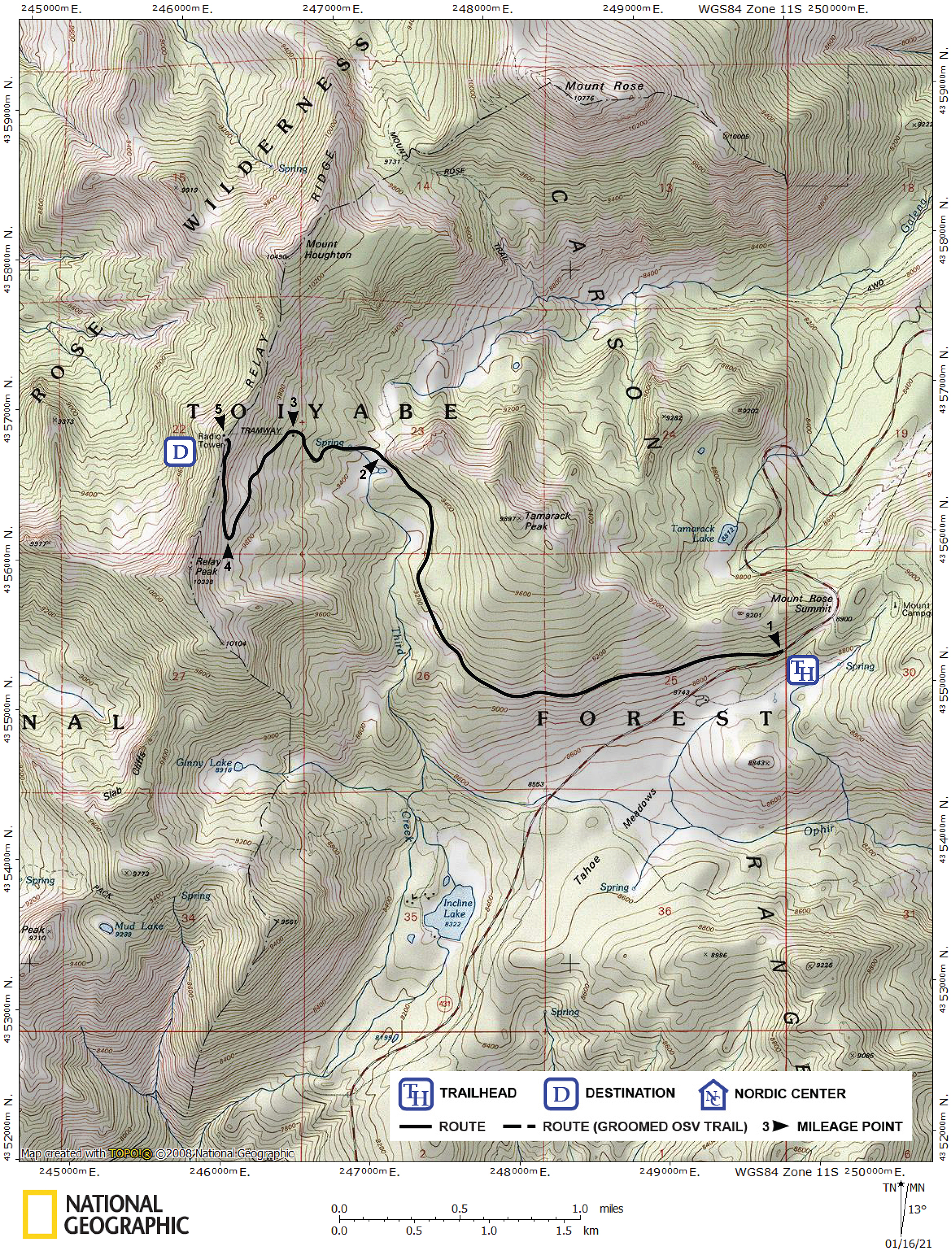 Print version of map for tour