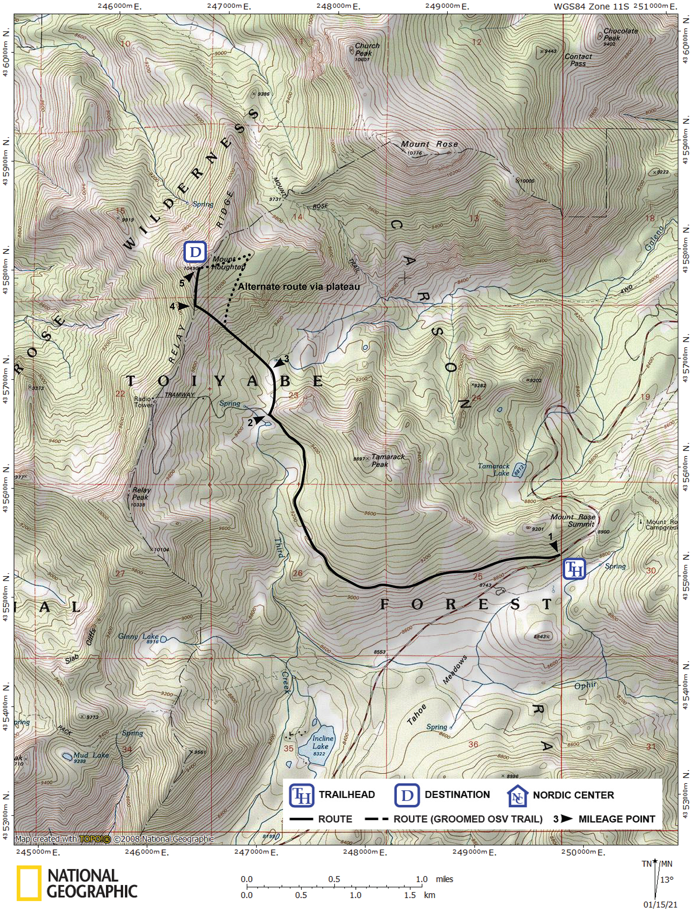 Print version of map for tour