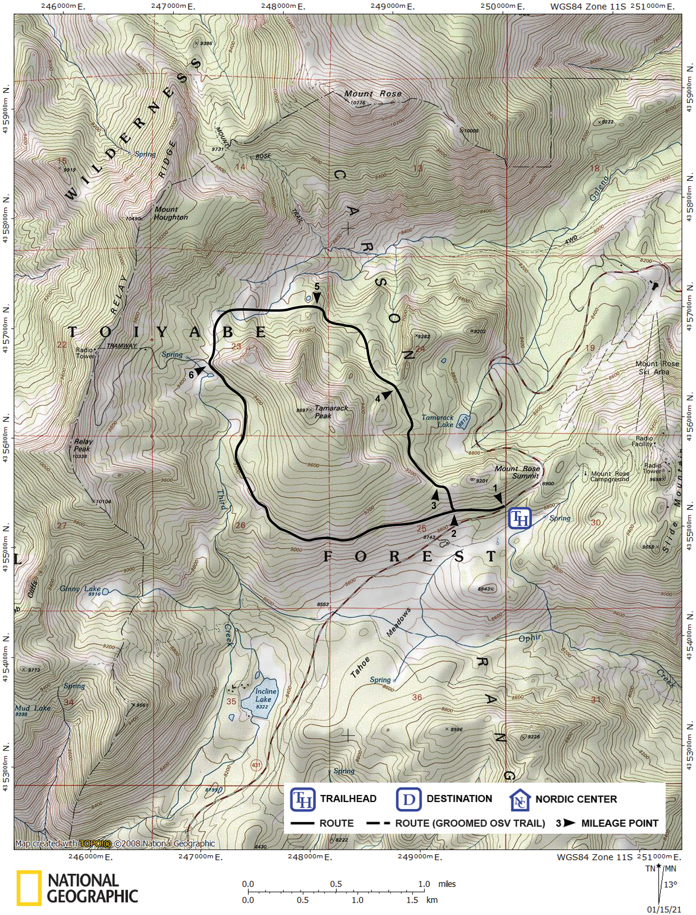 Print version of map for tour