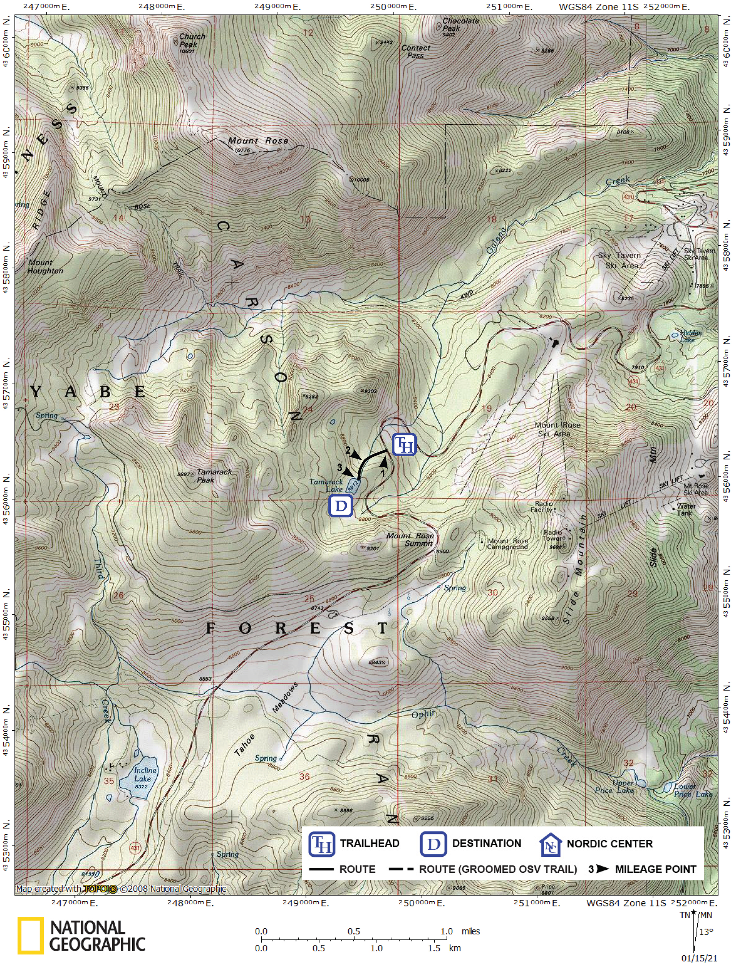 Print version of map for tour