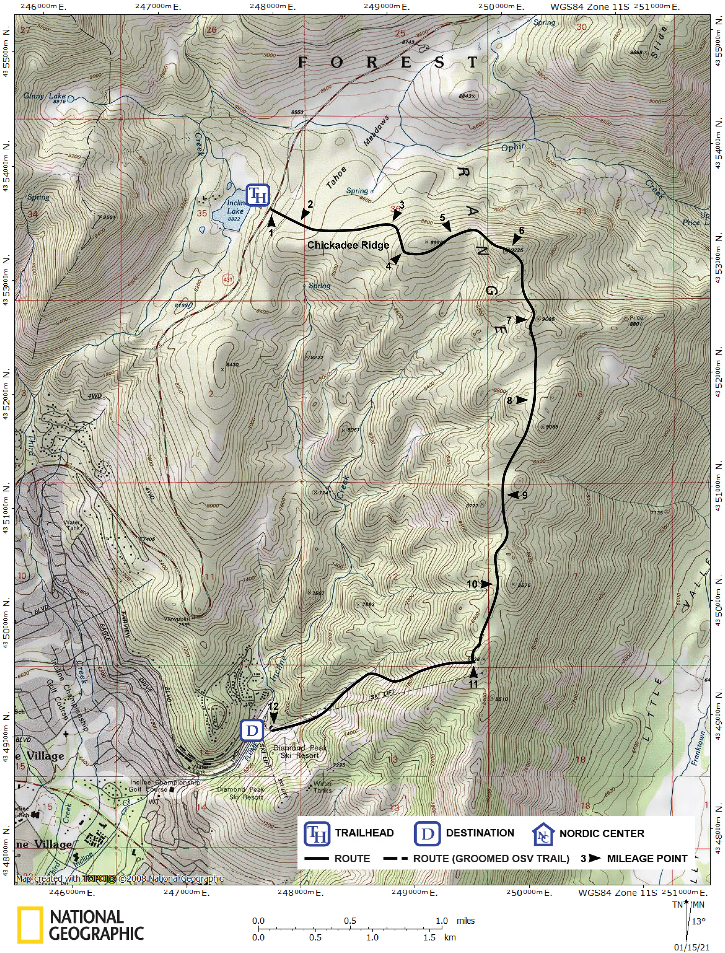 Print version of map for tour
