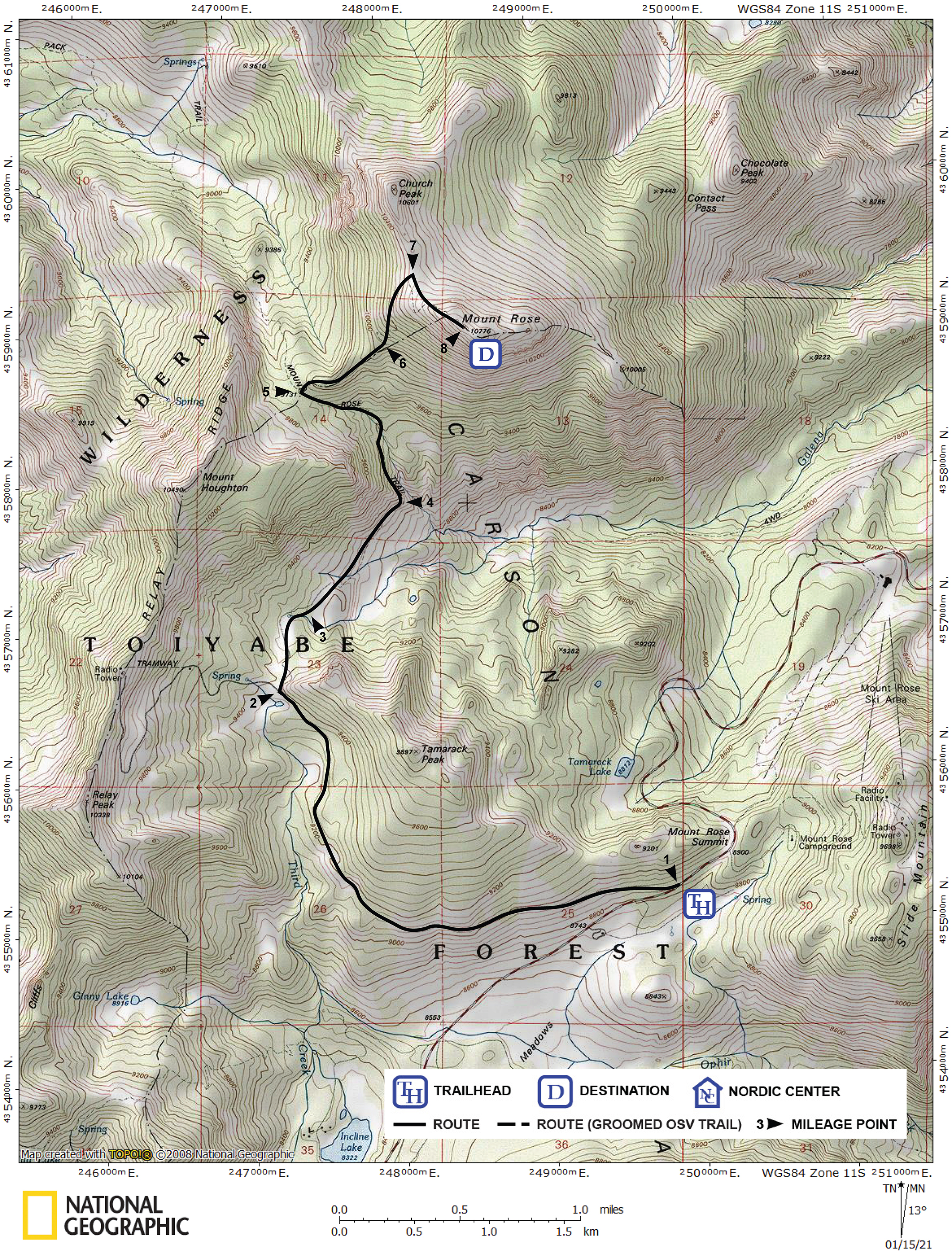 Print version of map for tour