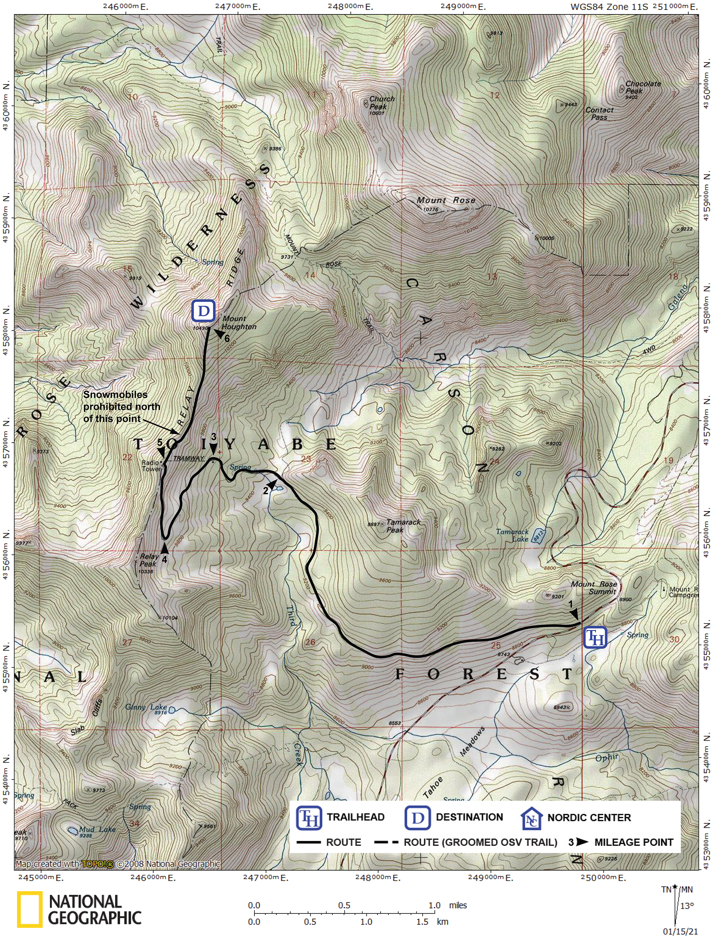 Print version of map for tour