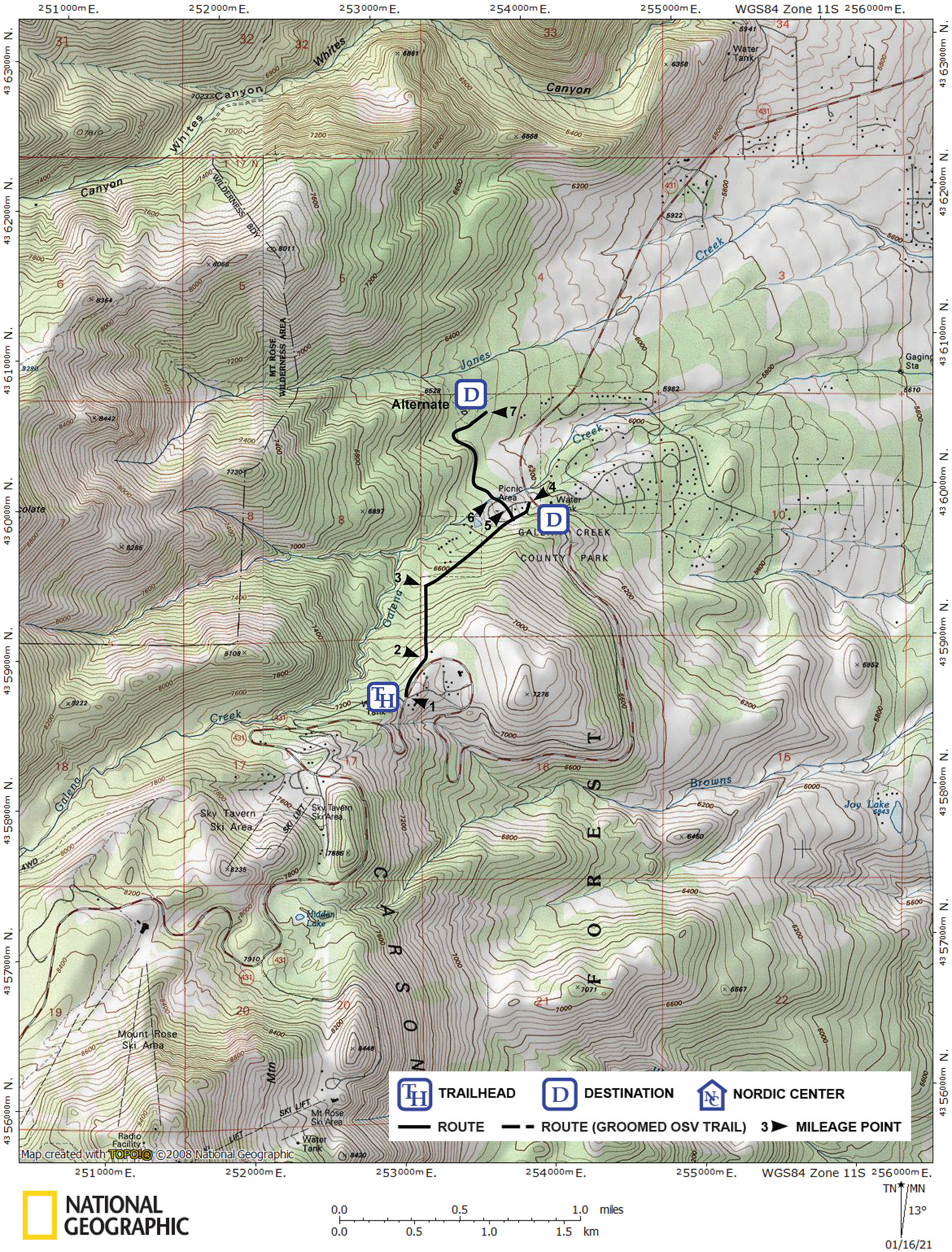 Print version of map for tour