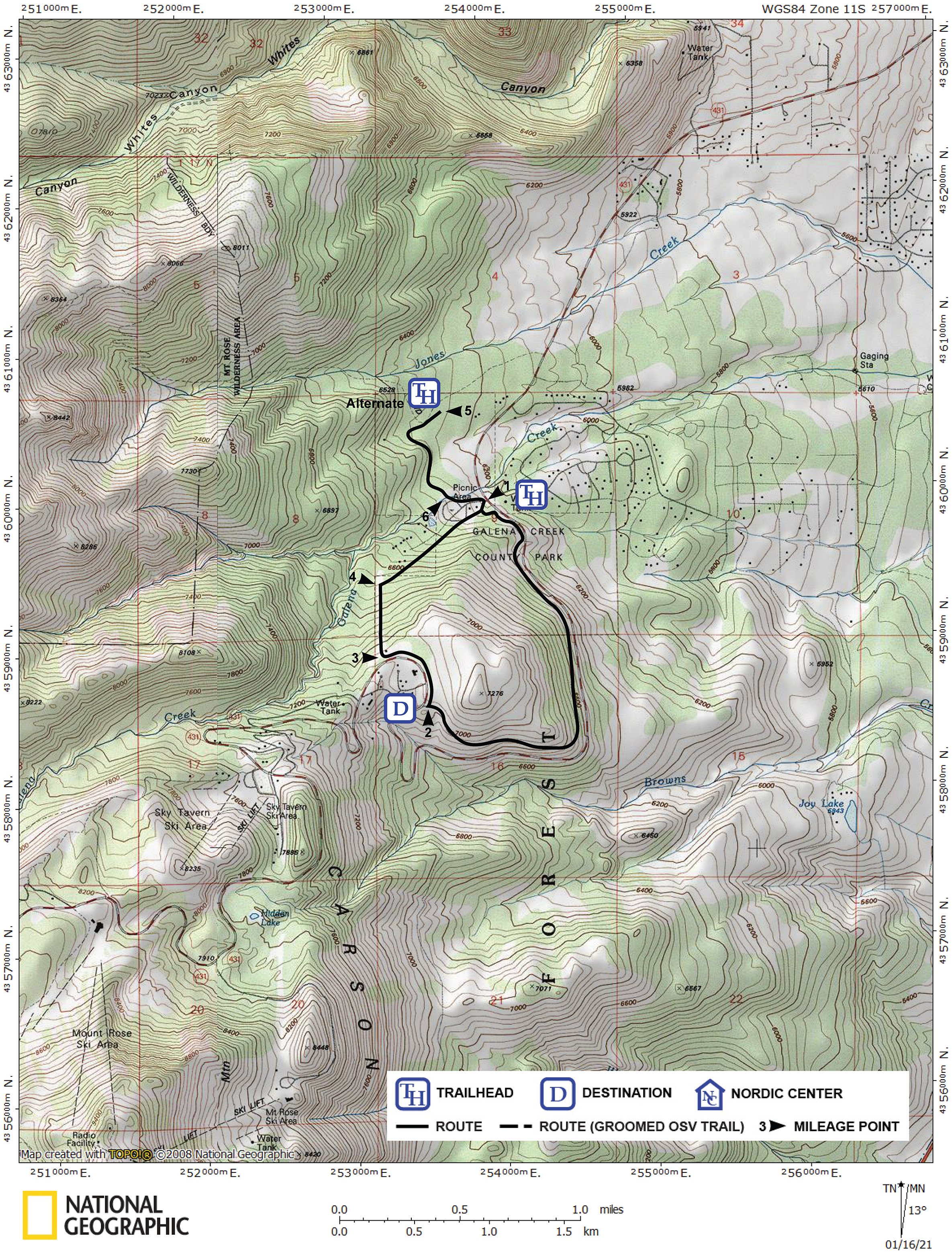 Print version of map for tour