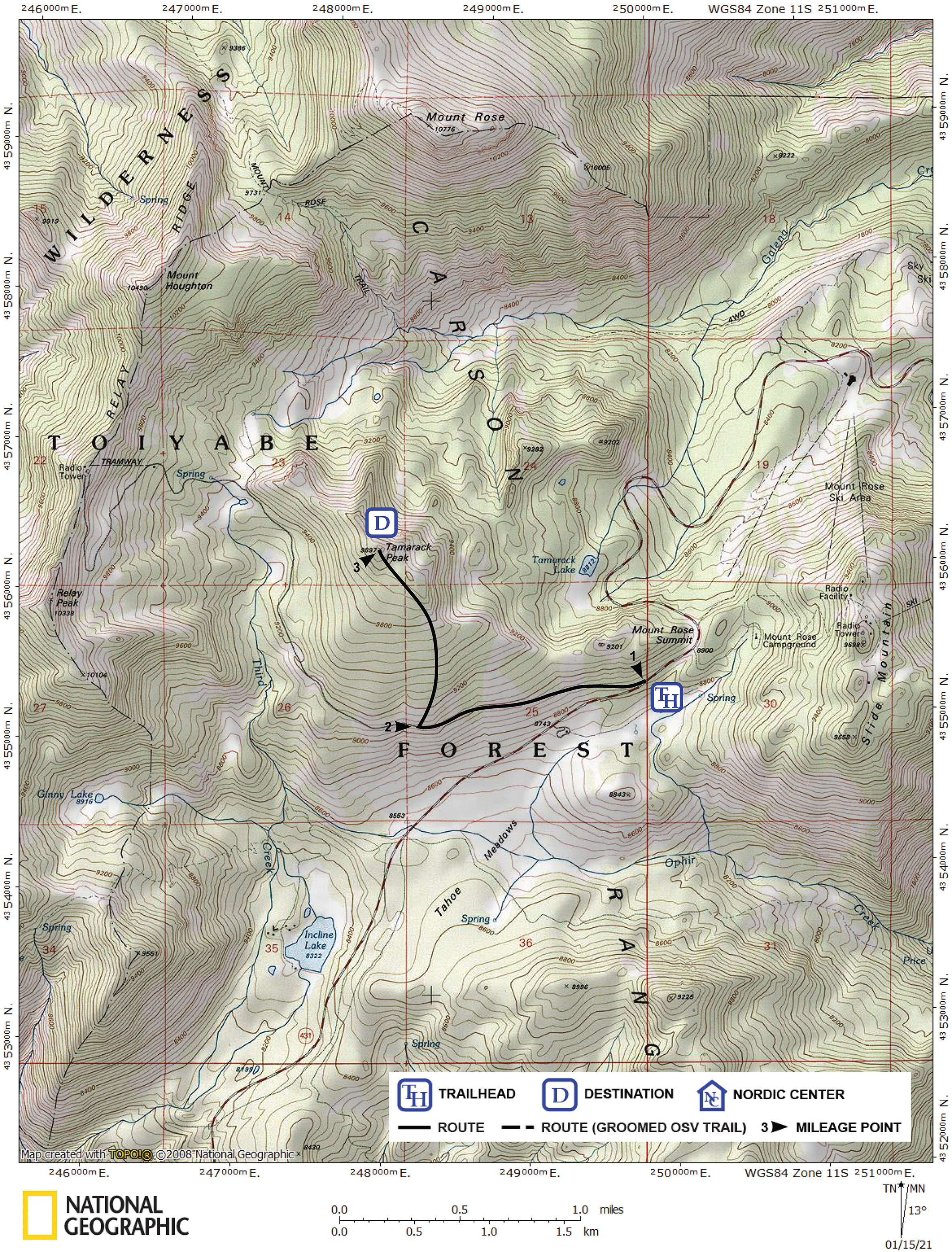 Print version of map for tour