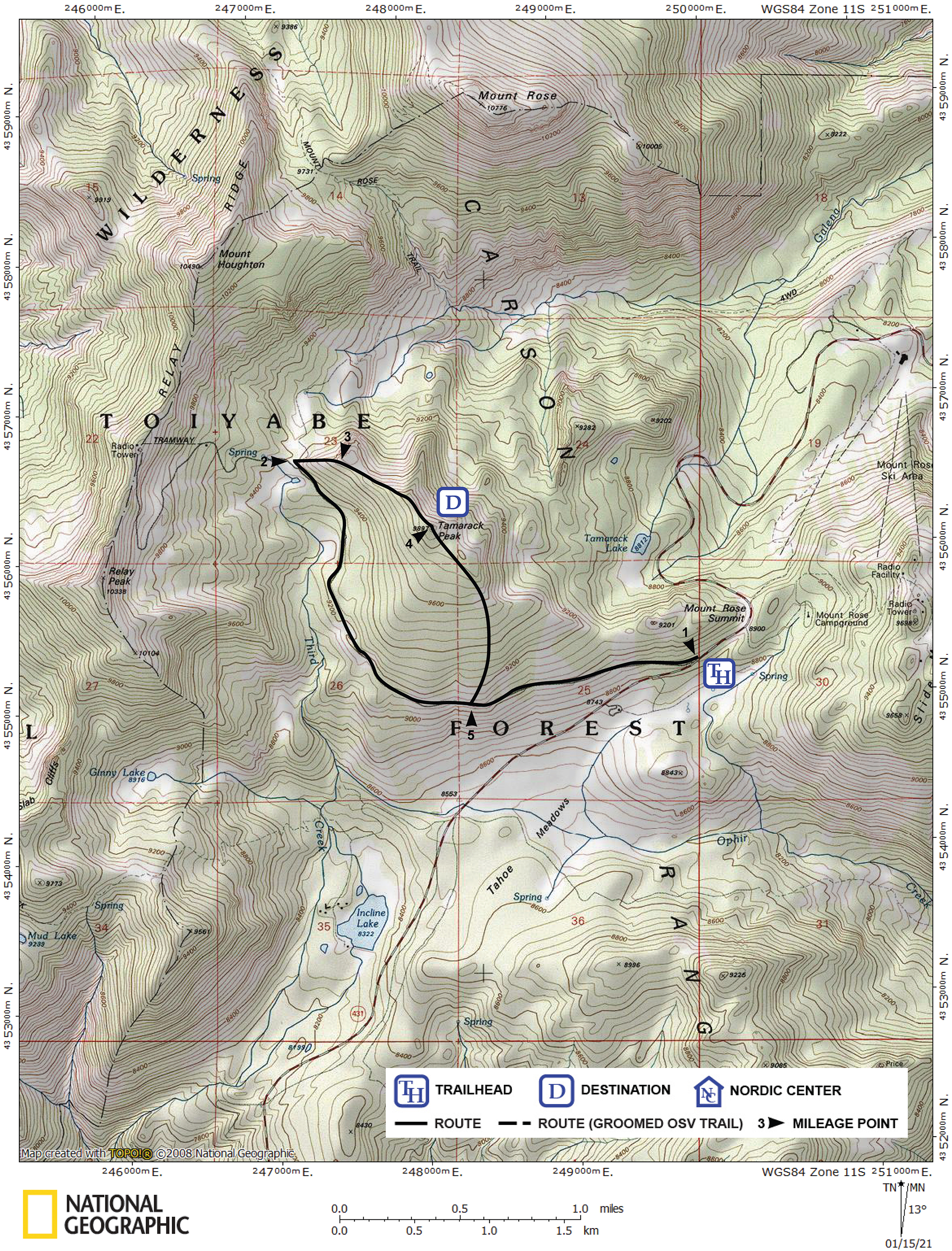 Print version of map for tour