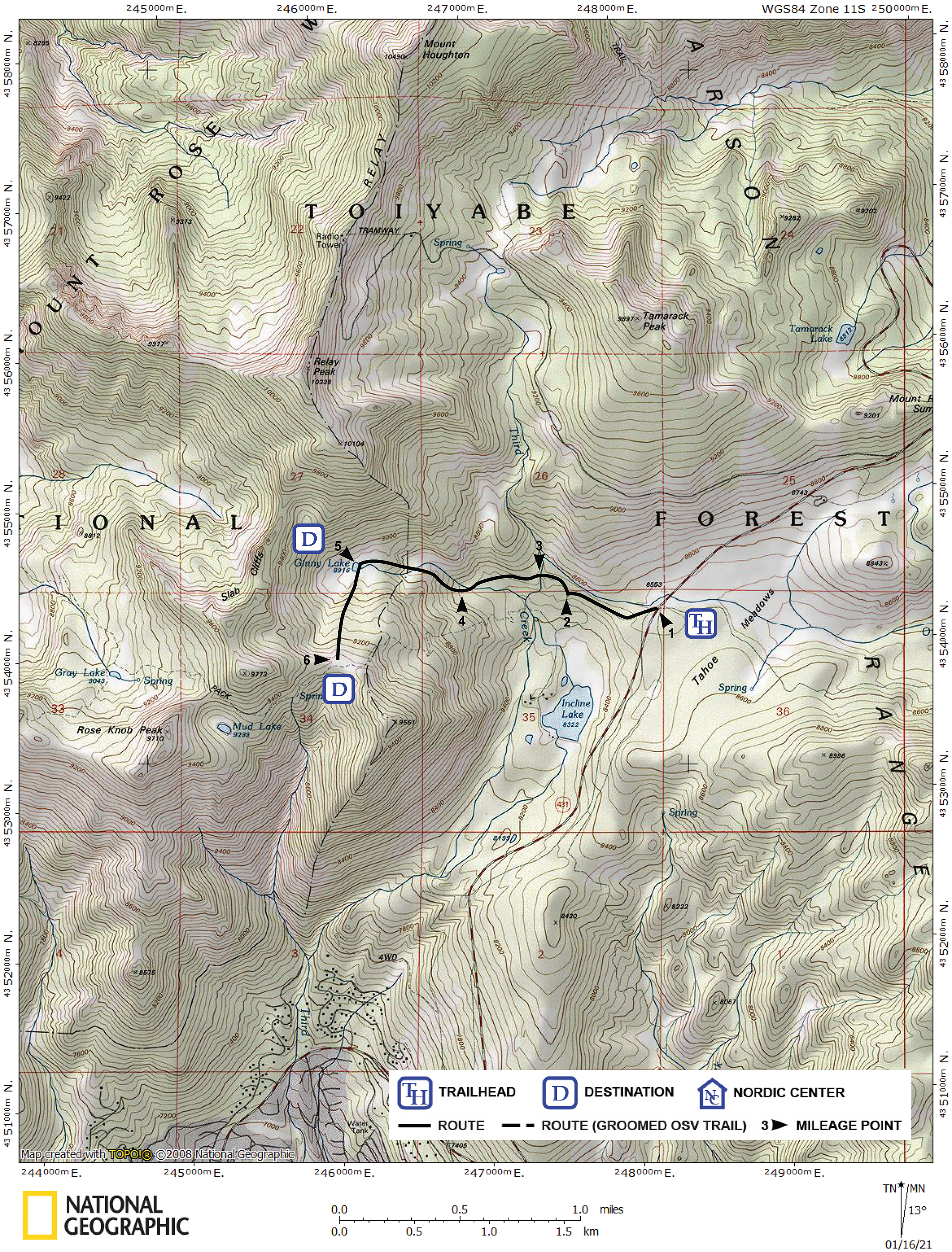 Print version of map for tour