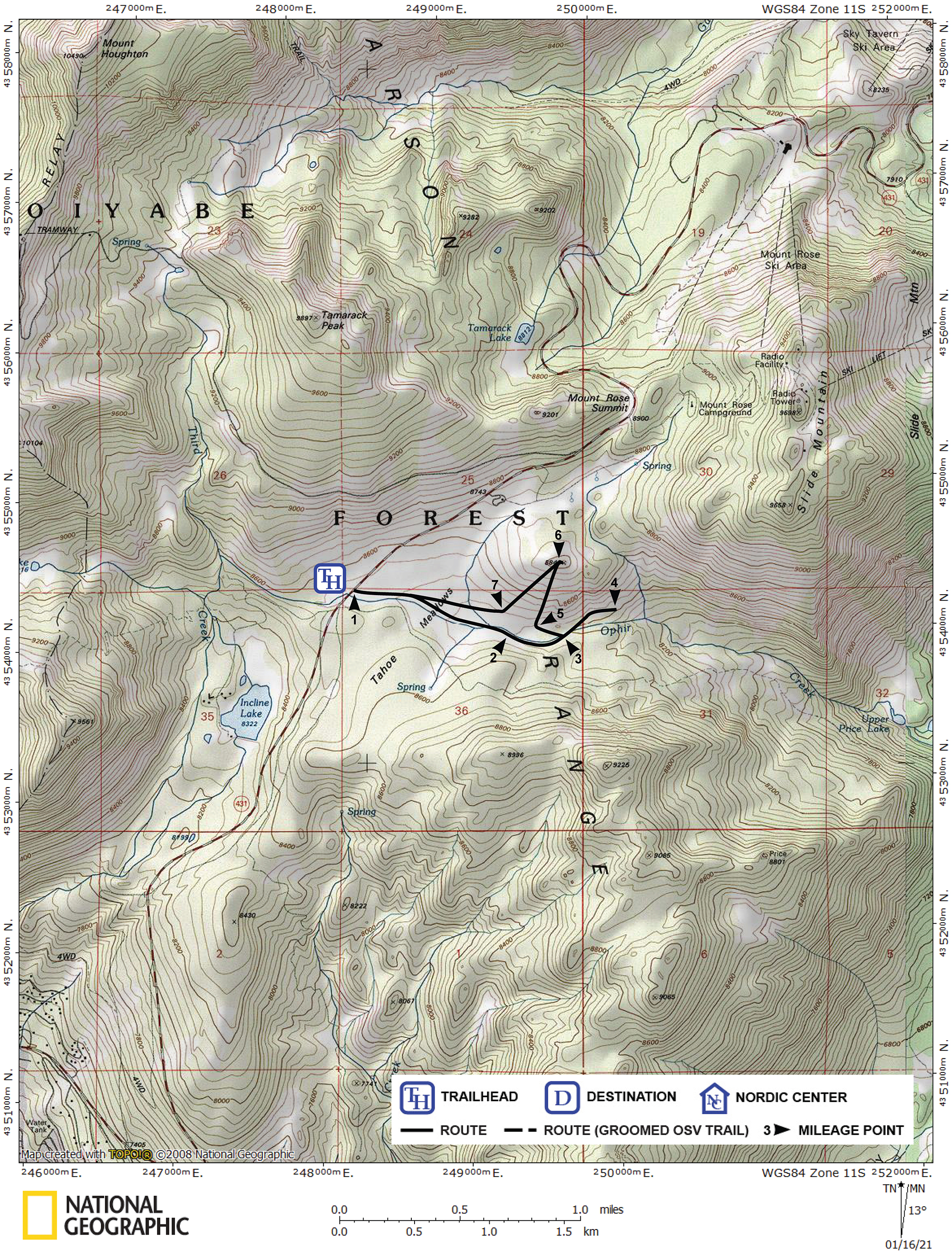 Print version of map for tour