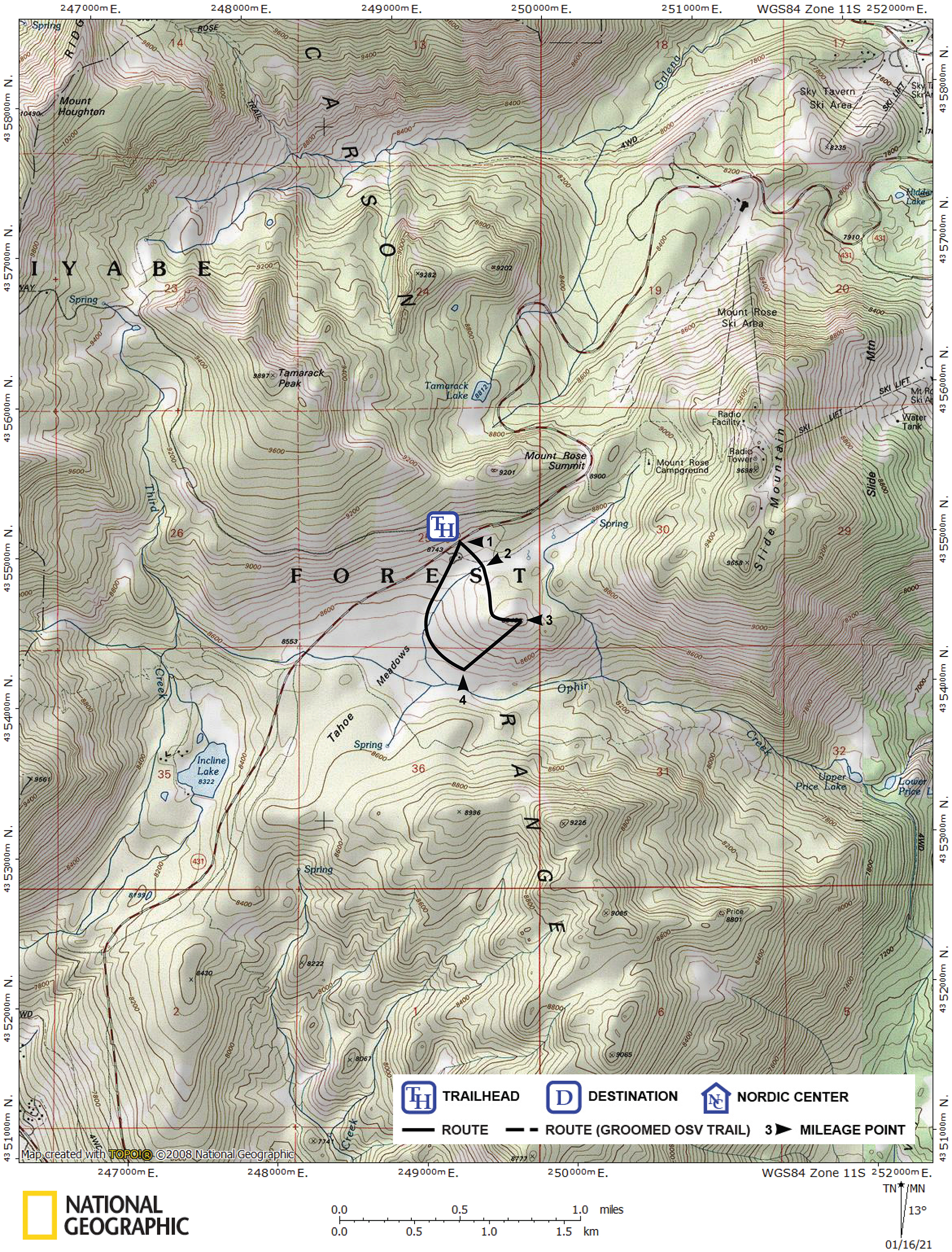 Print version of map for tour