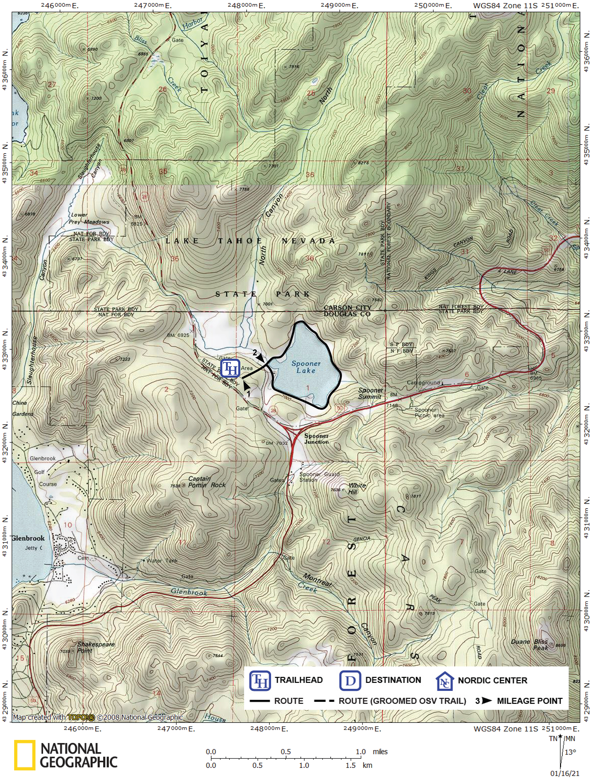 Print version of map for tour