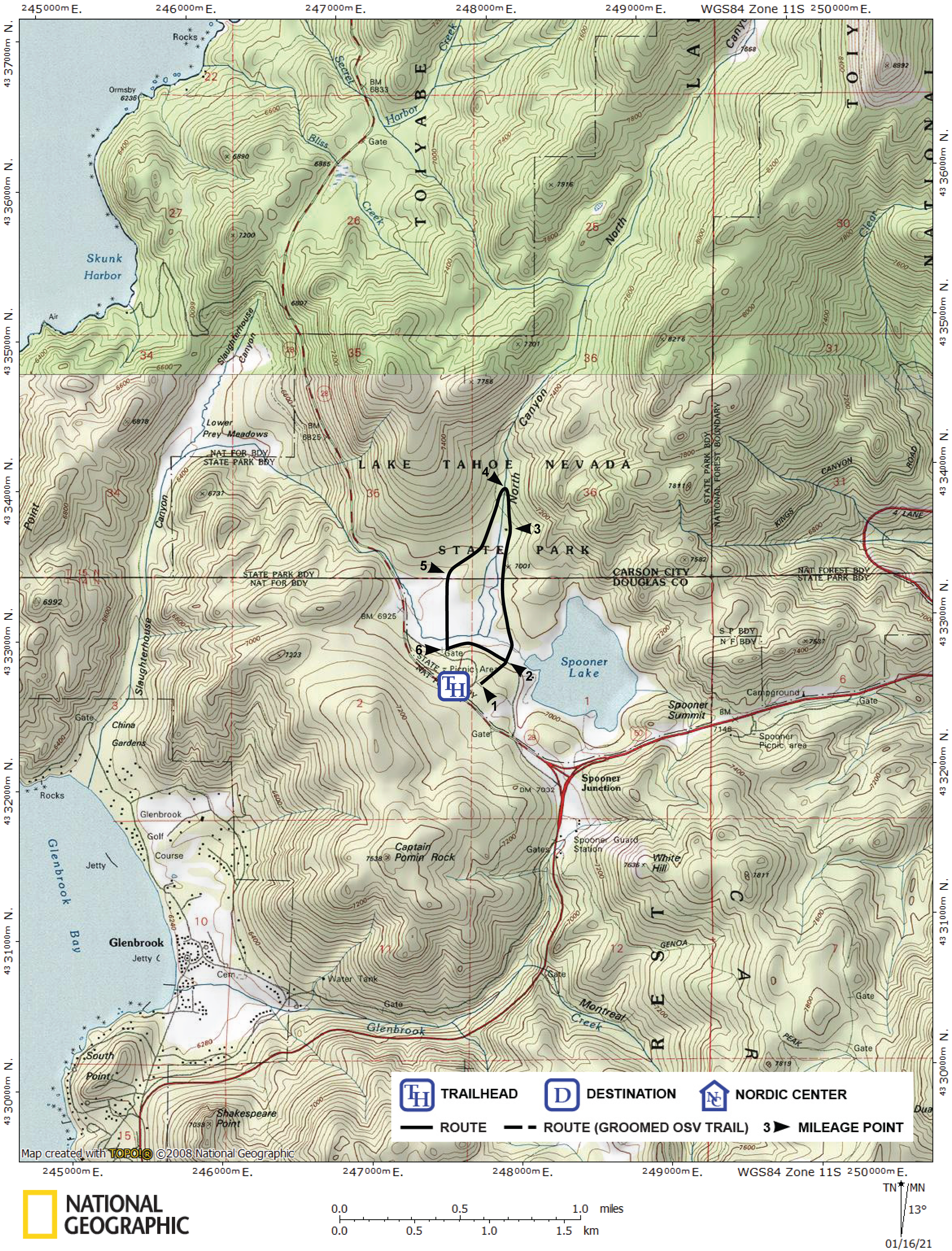 Print version of map for tour