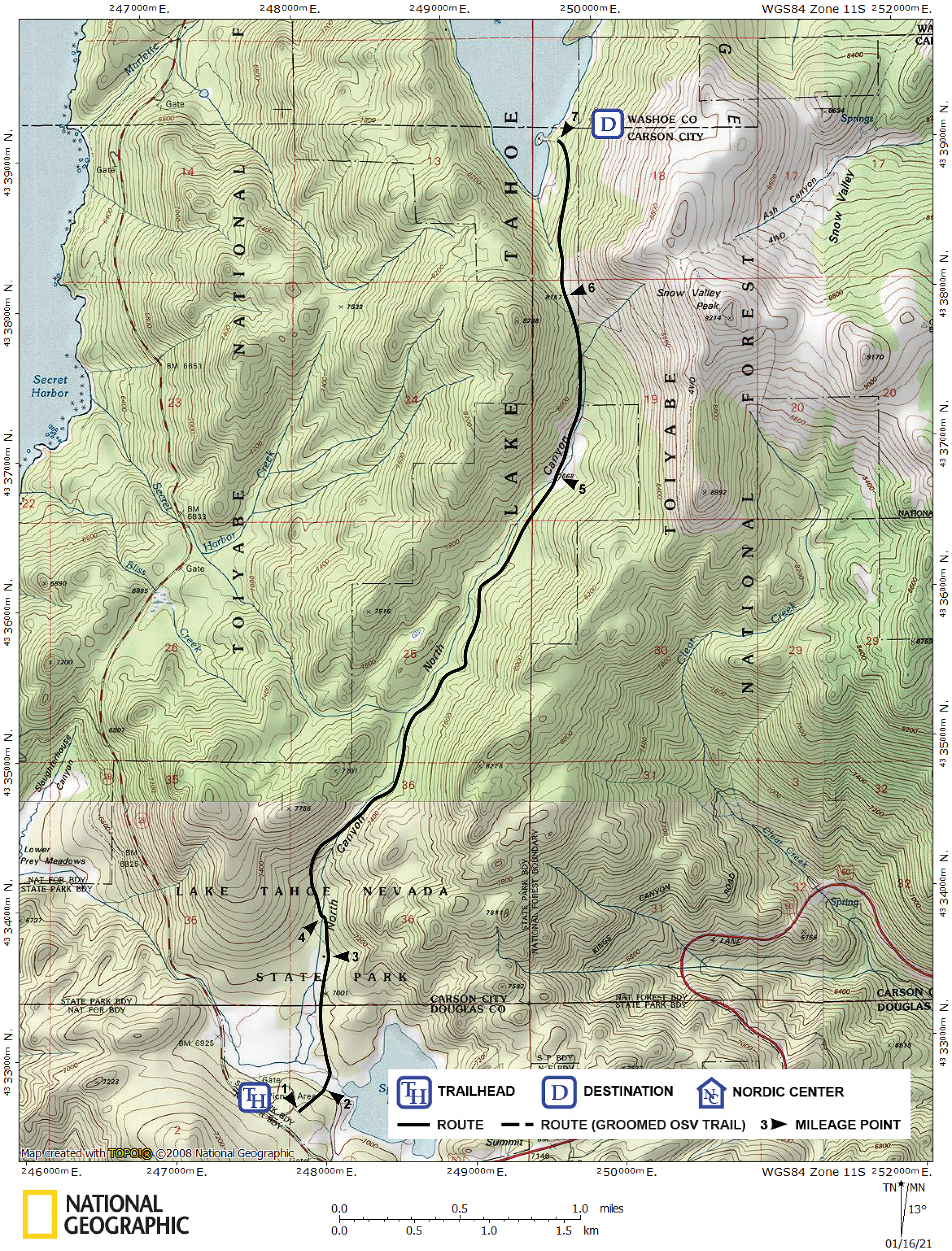 Print version of map for tour