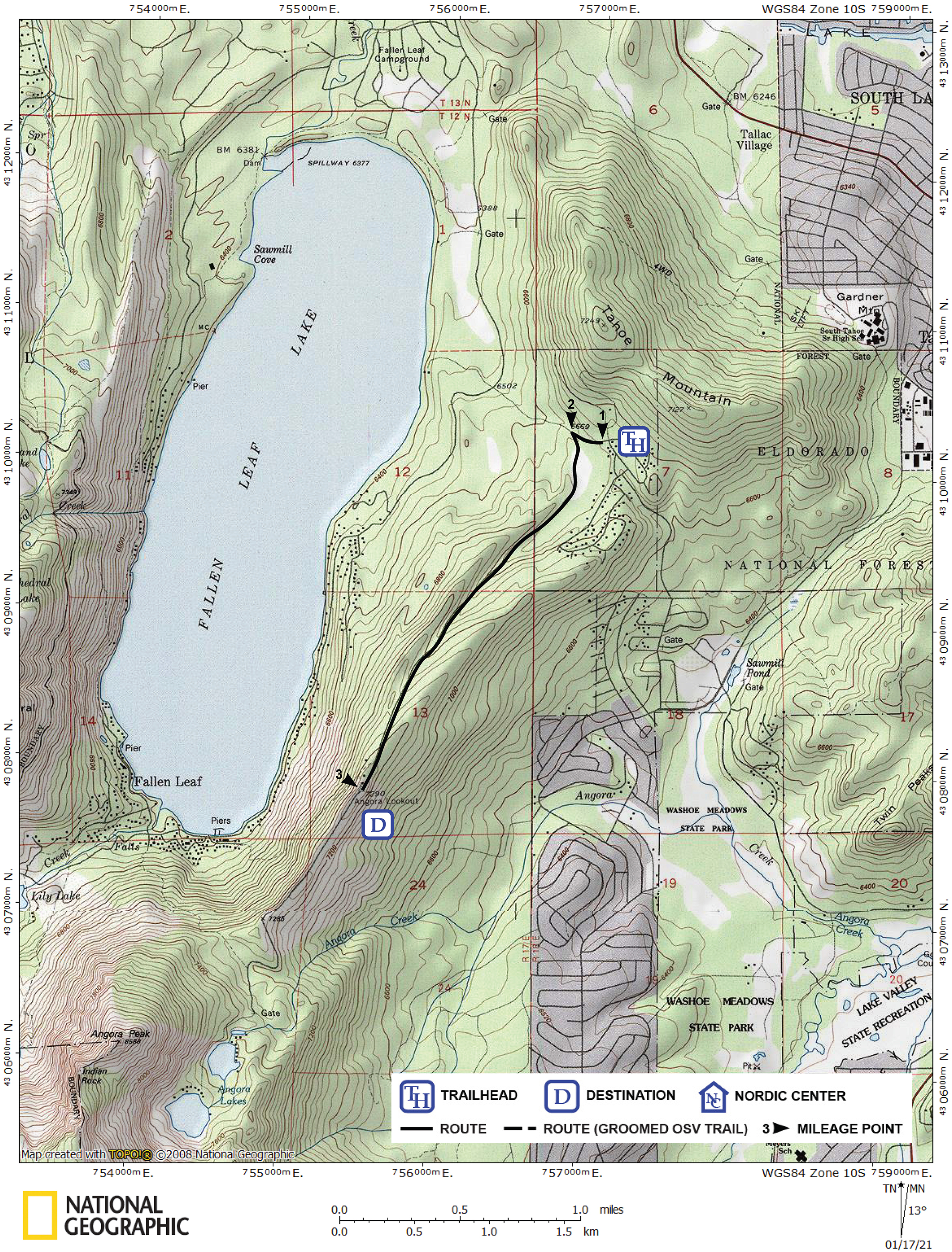 Print version of map for tour